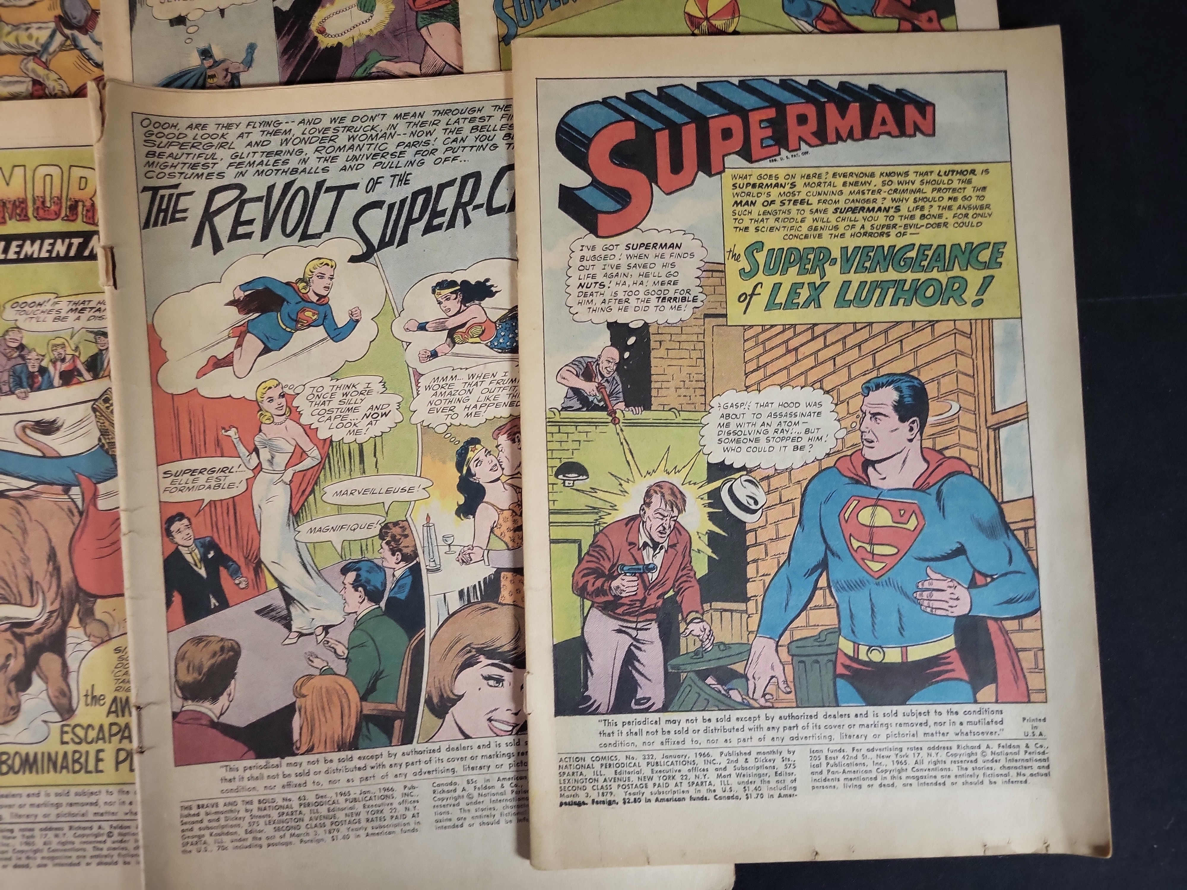 I03919 | A Collection of Silver Age DC Comics Splash Pages and Cover Fragments, mid-1960s