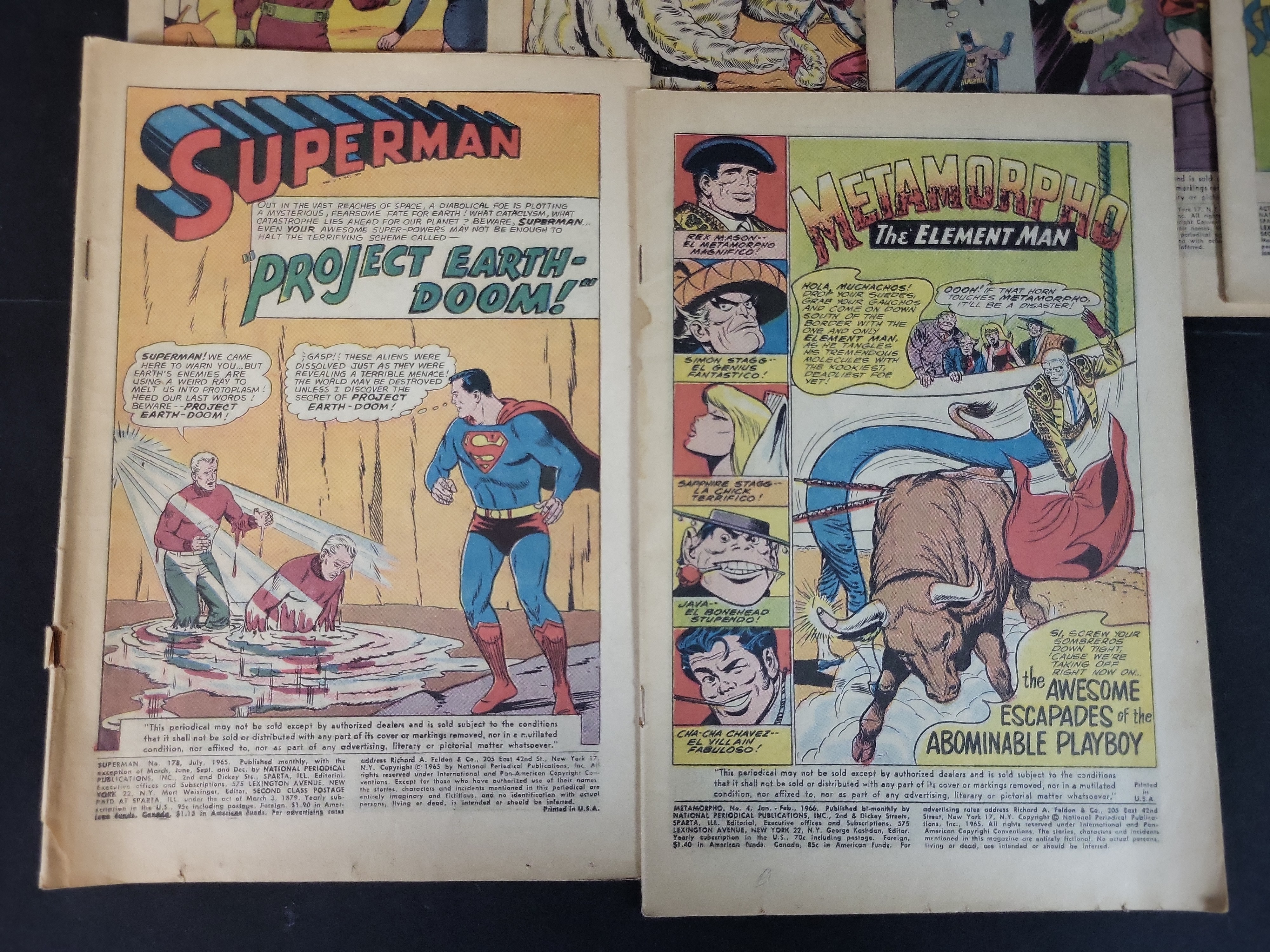 I03919 | A Collection of Silver Age DC Comics Splash Pages and Cover Fragments, mid-1960s