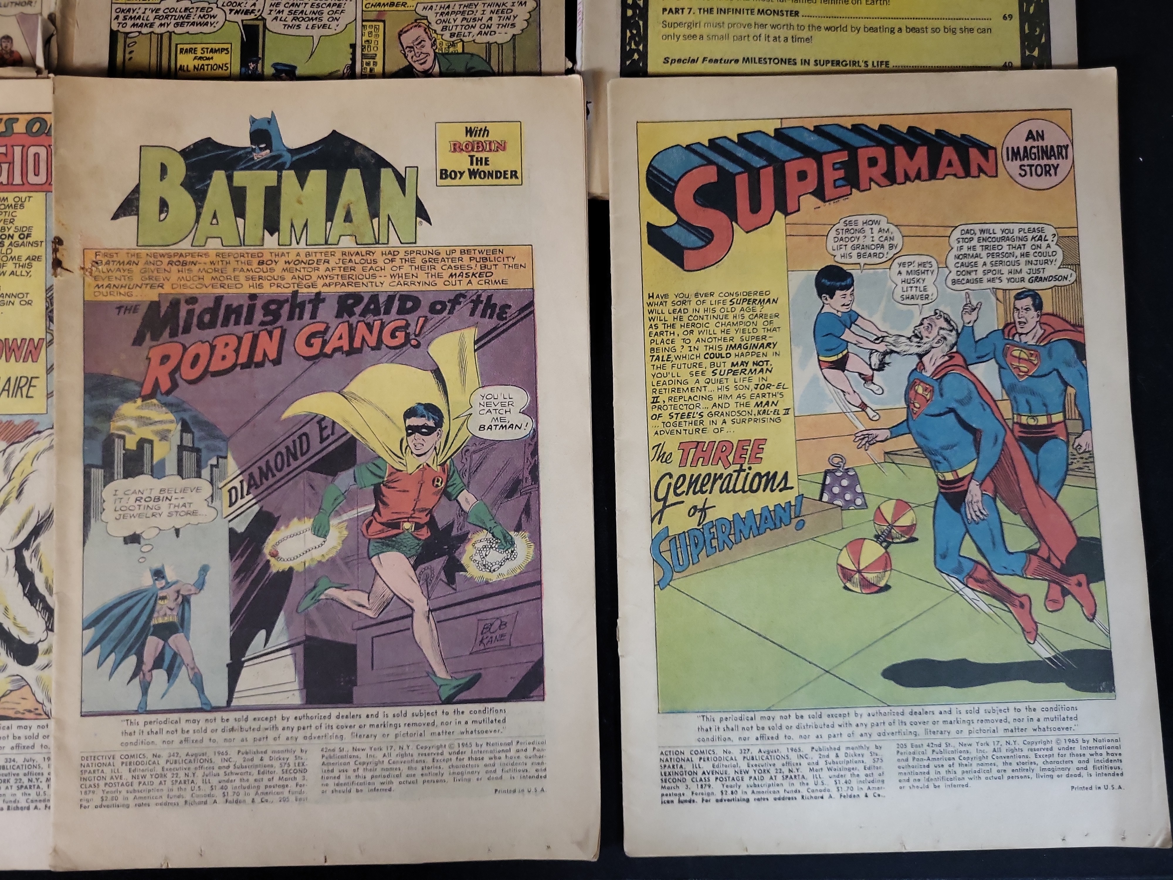 I03919 | A Collection of Silver Age DC Comics Splash Pages and Cover Fragments, mid-1960s