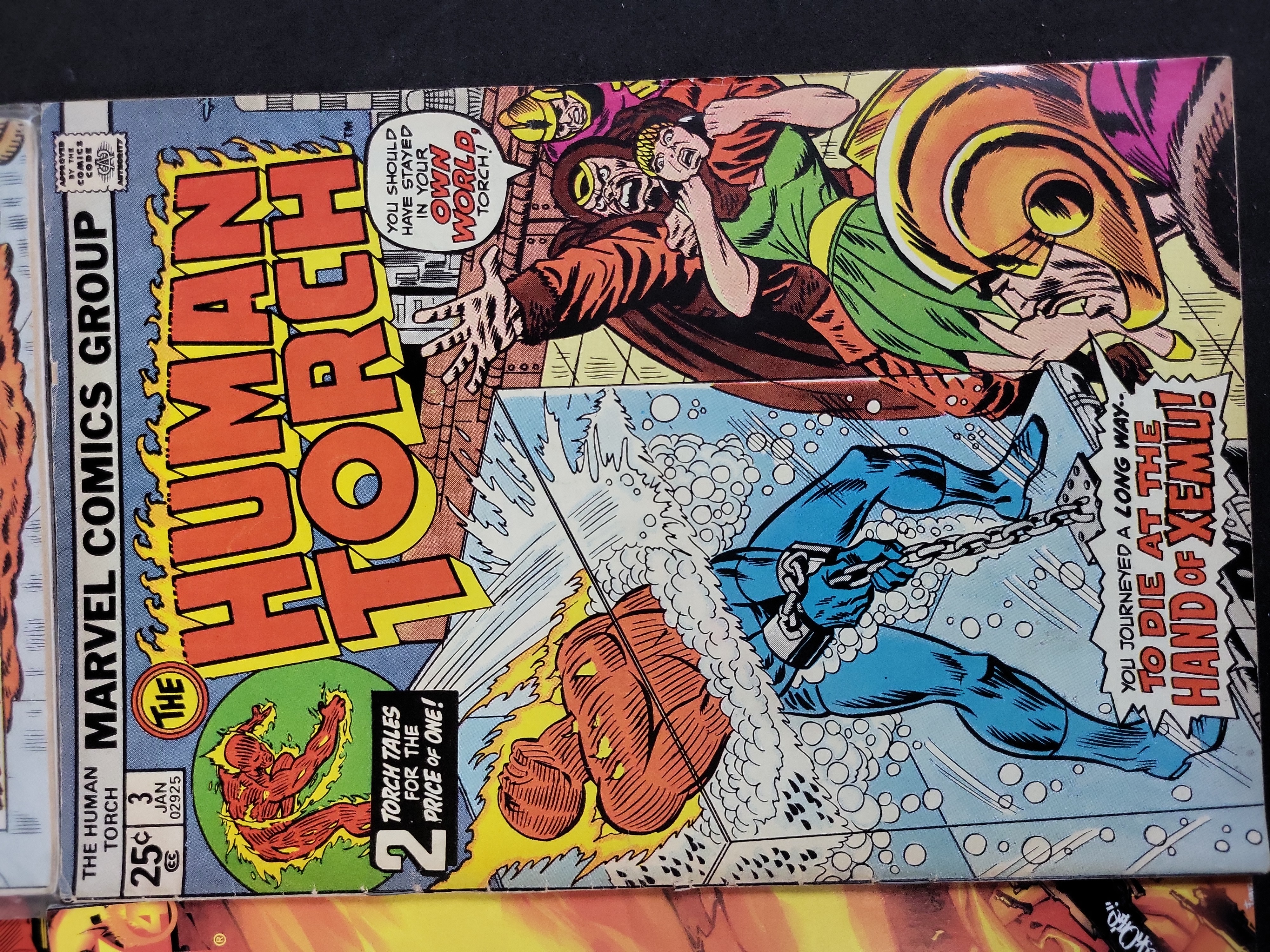 I03685 | A Group of Four Marvel Comic Books Featuring the Human Torch