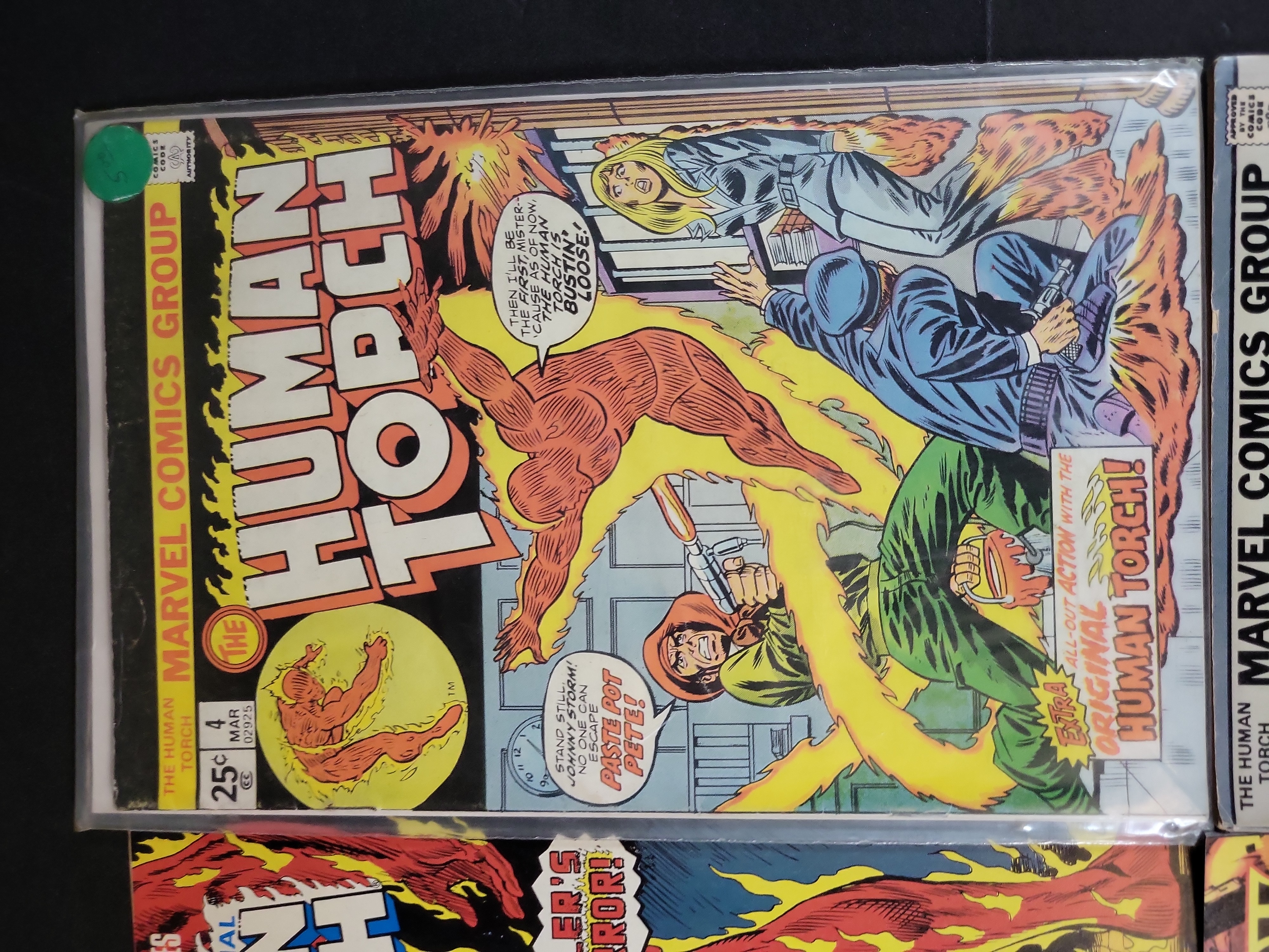 I03685 | A Group of Four Marvel Comic Books Featuring the Human Torch