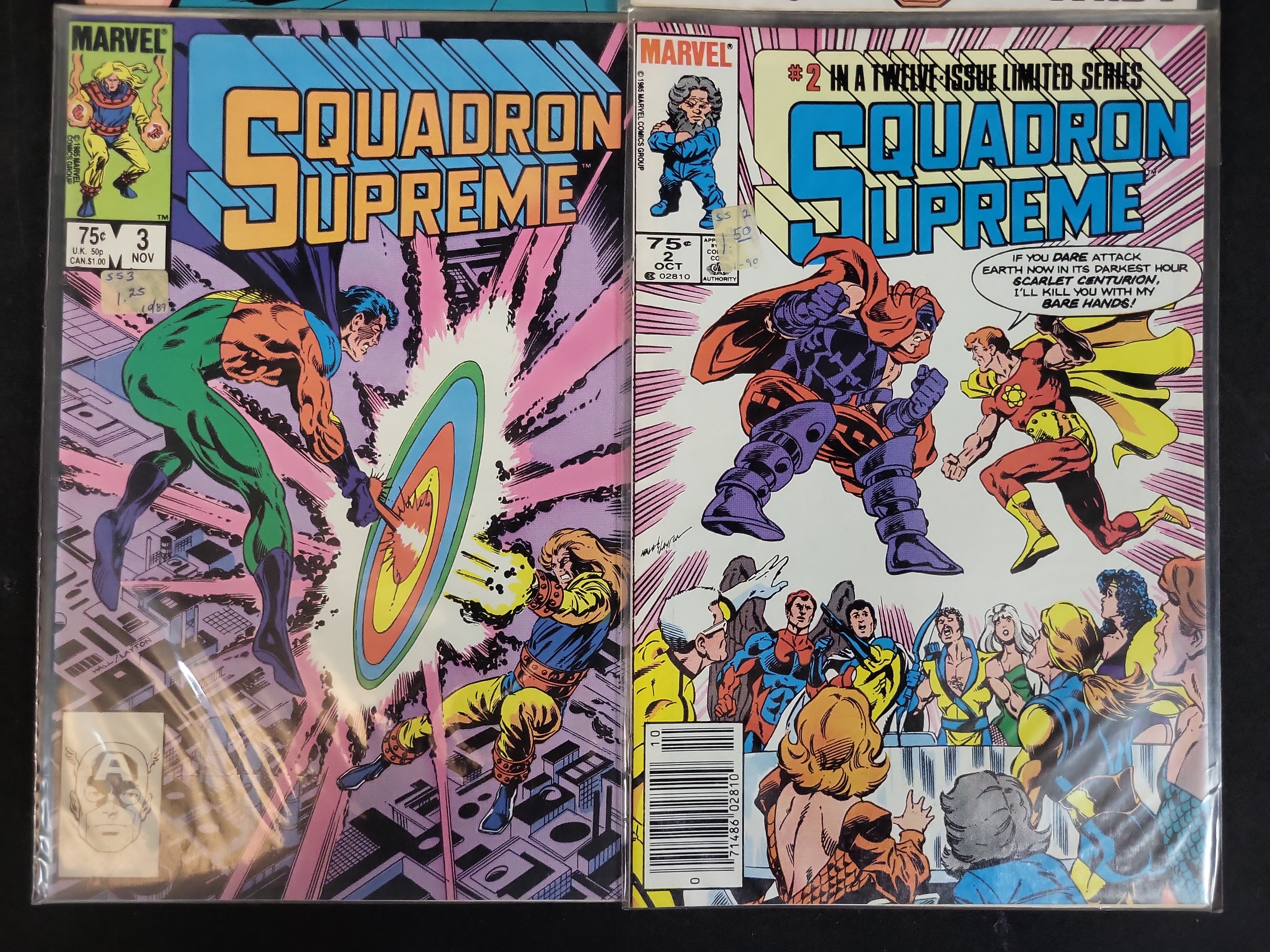 I03688 | A Group of Four Marvel Comics Squadron Supreme Issues 2 3 4 and 7 Limited Series 1985-1986