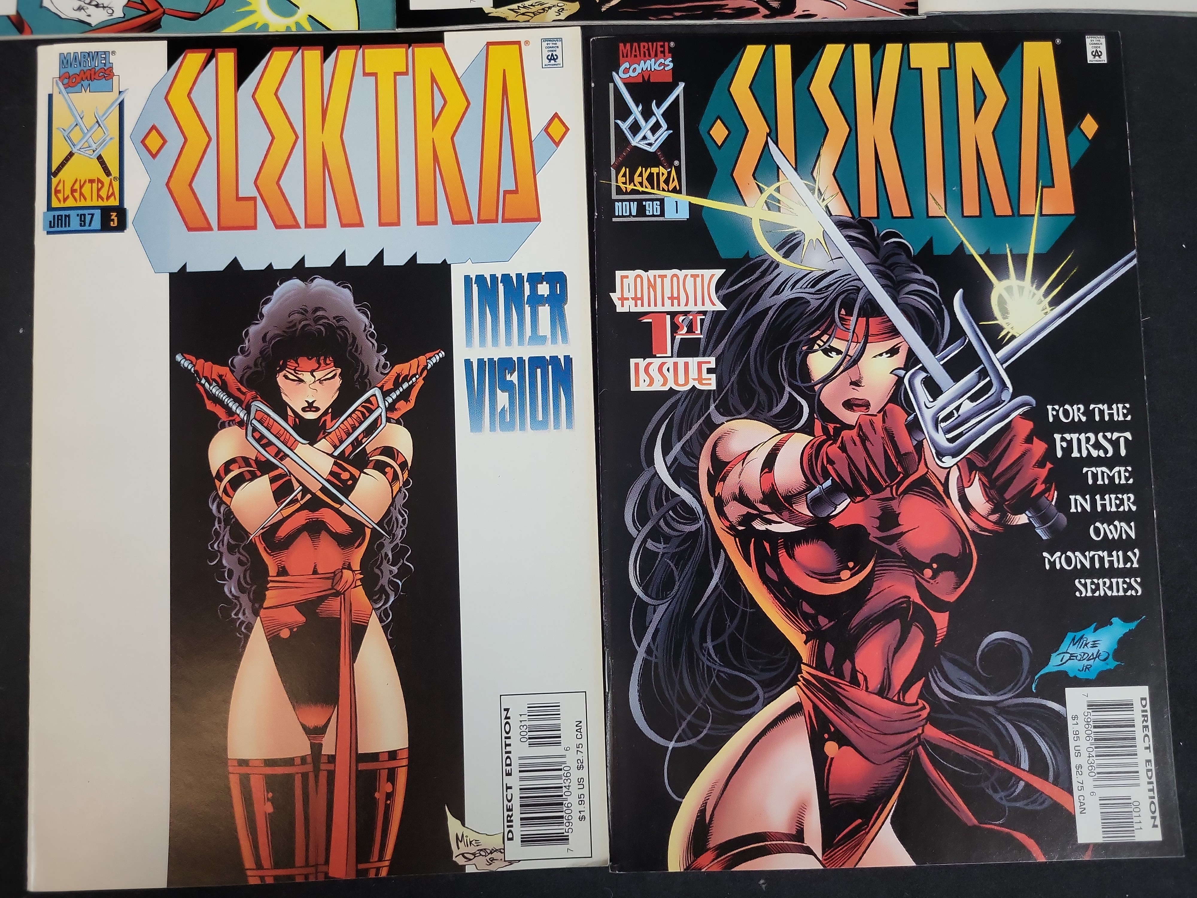 I03704 | A Collection of Five Marvel Comics Elektra Comic Books Including Issue #1