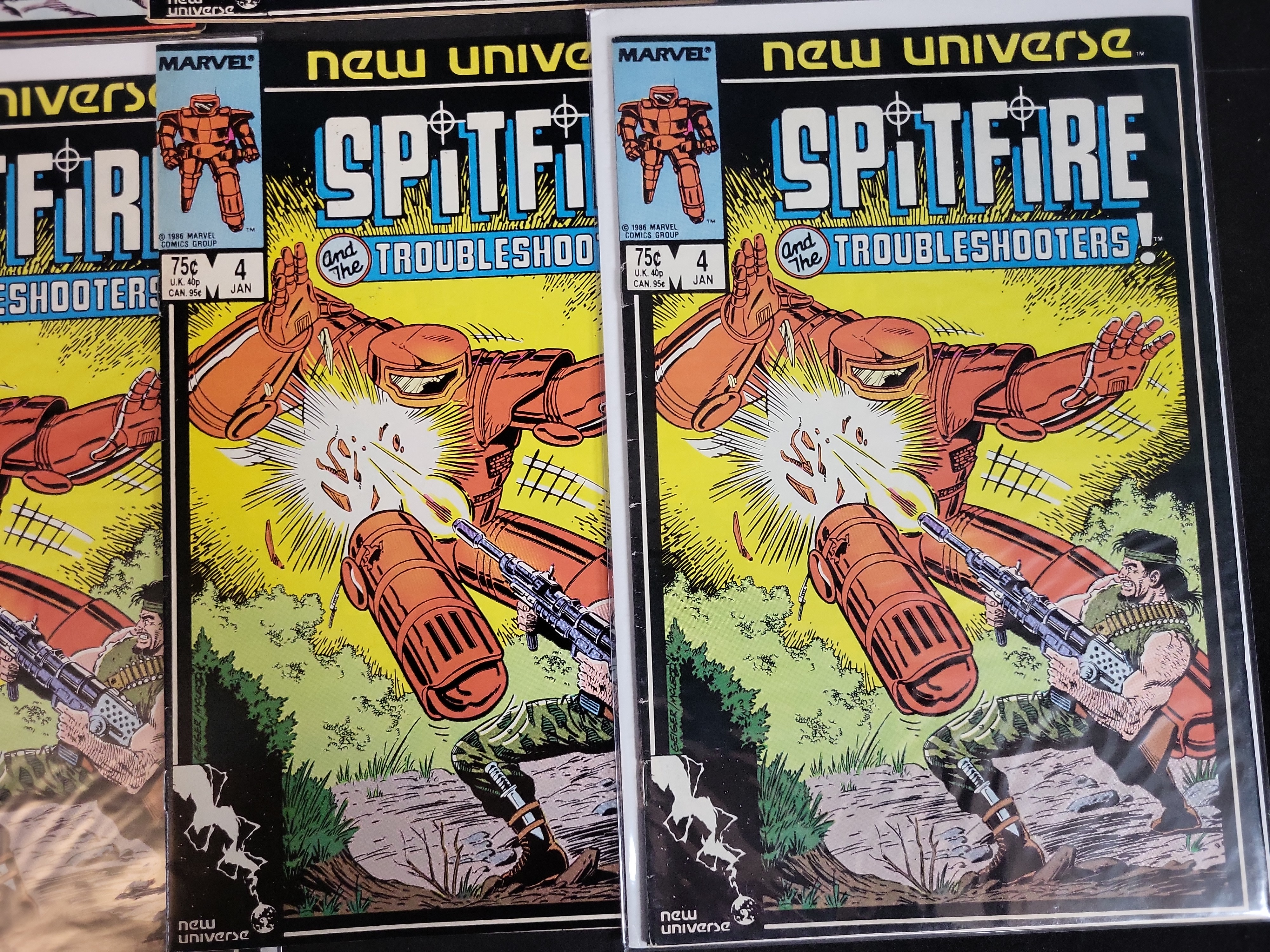 I03695 | Collection of 6 Marvel New Universe Spitfire and the Troubleshooters Comic Books