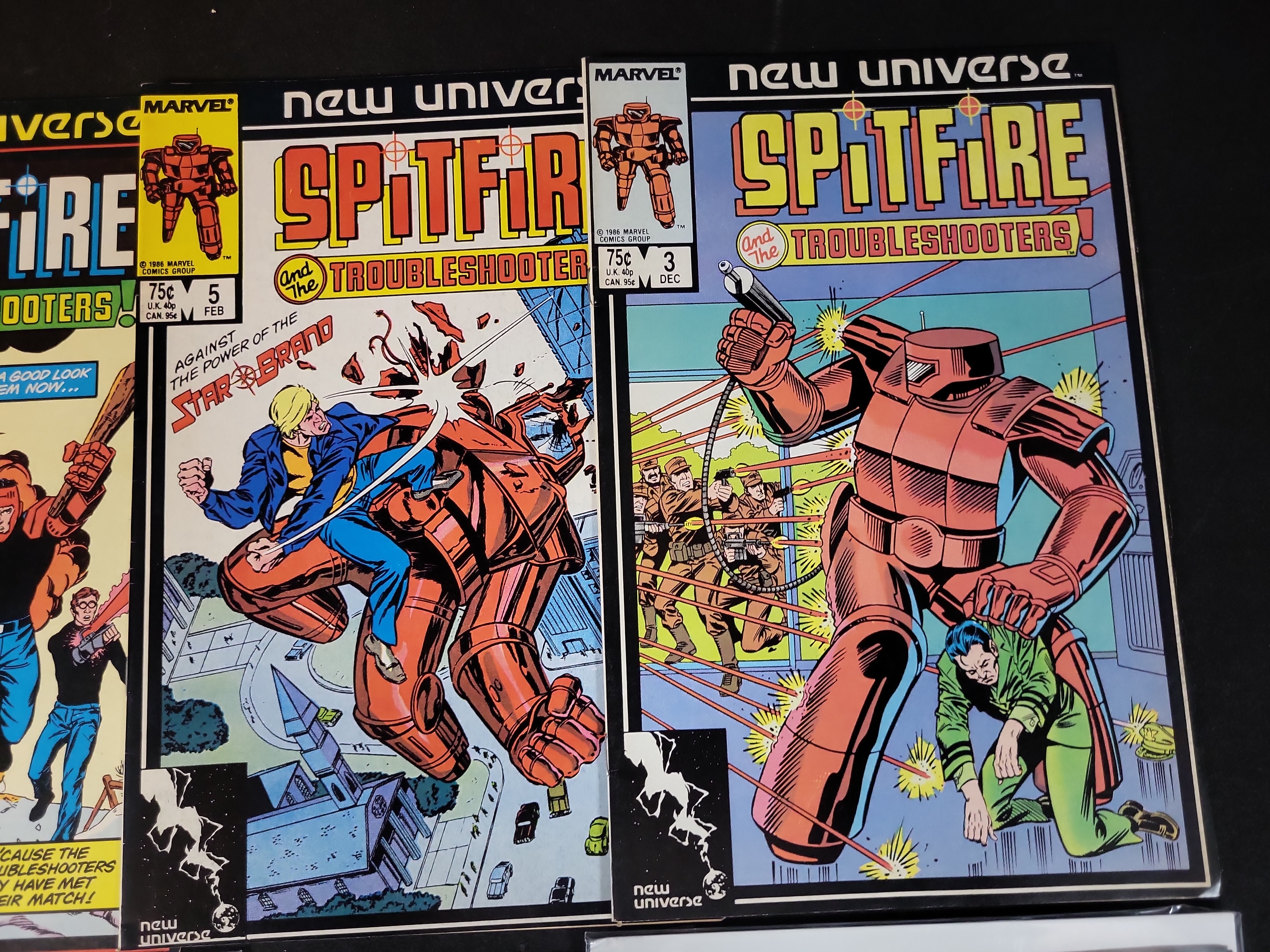 I03695 | Collection of 6 Marvel New Universe Spitfire and the Troubleshooters Comic Books
