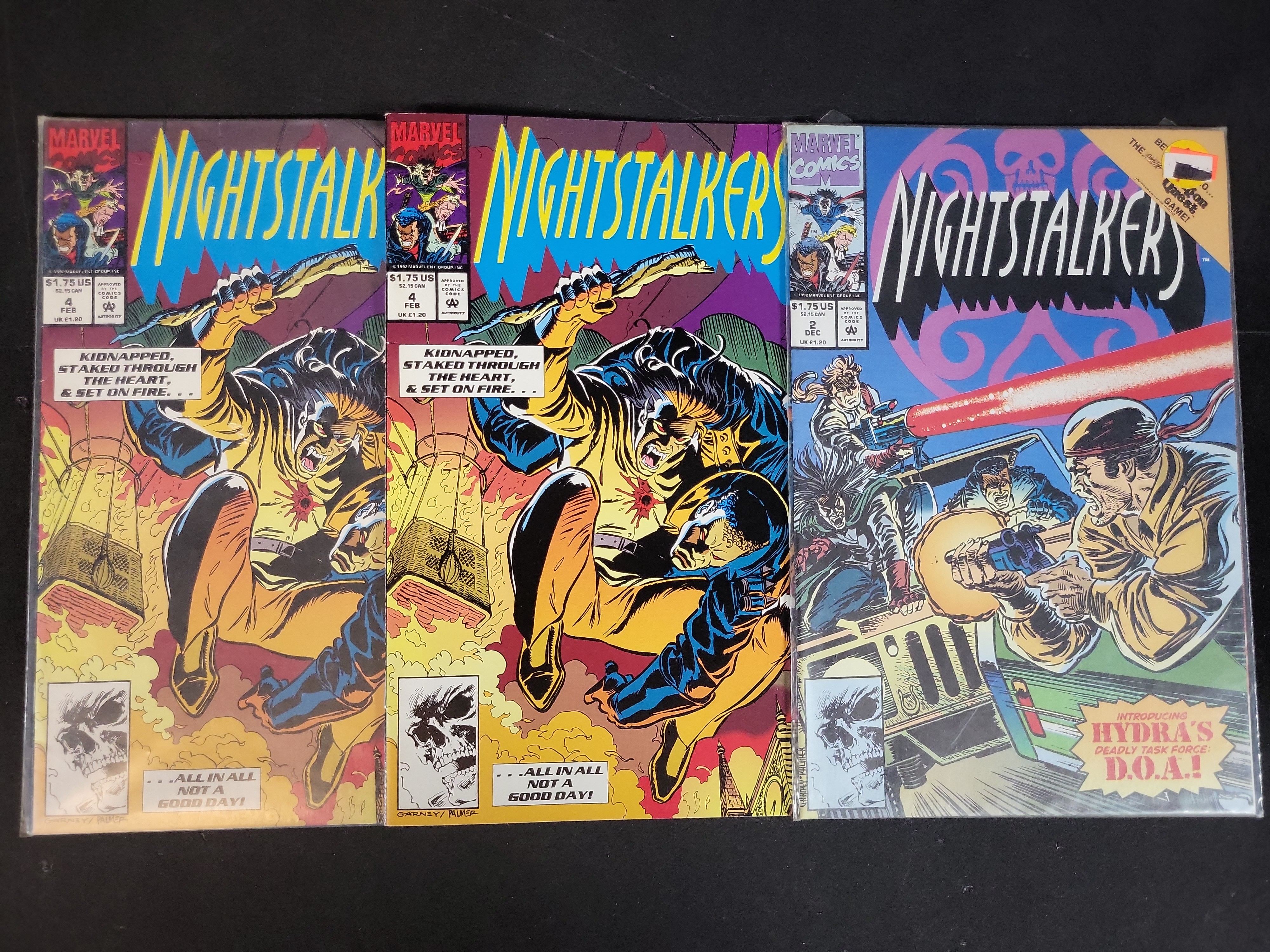 I03684 | Three Marvel Comics Nightstalkers Issues Number 2 and Number 4