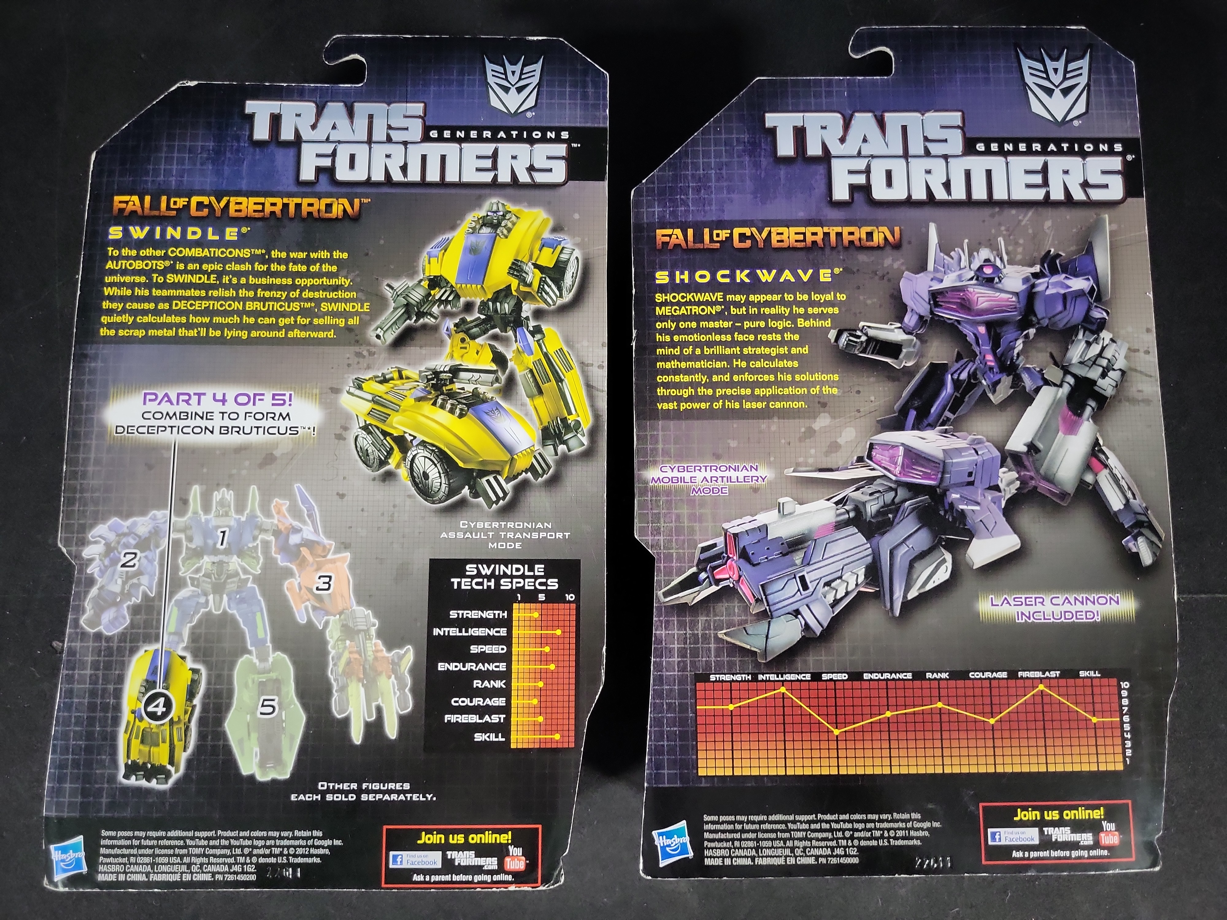 I03524 | A Set of Four Hasbro Transformers Generations Fall of Cybertron Action Figures