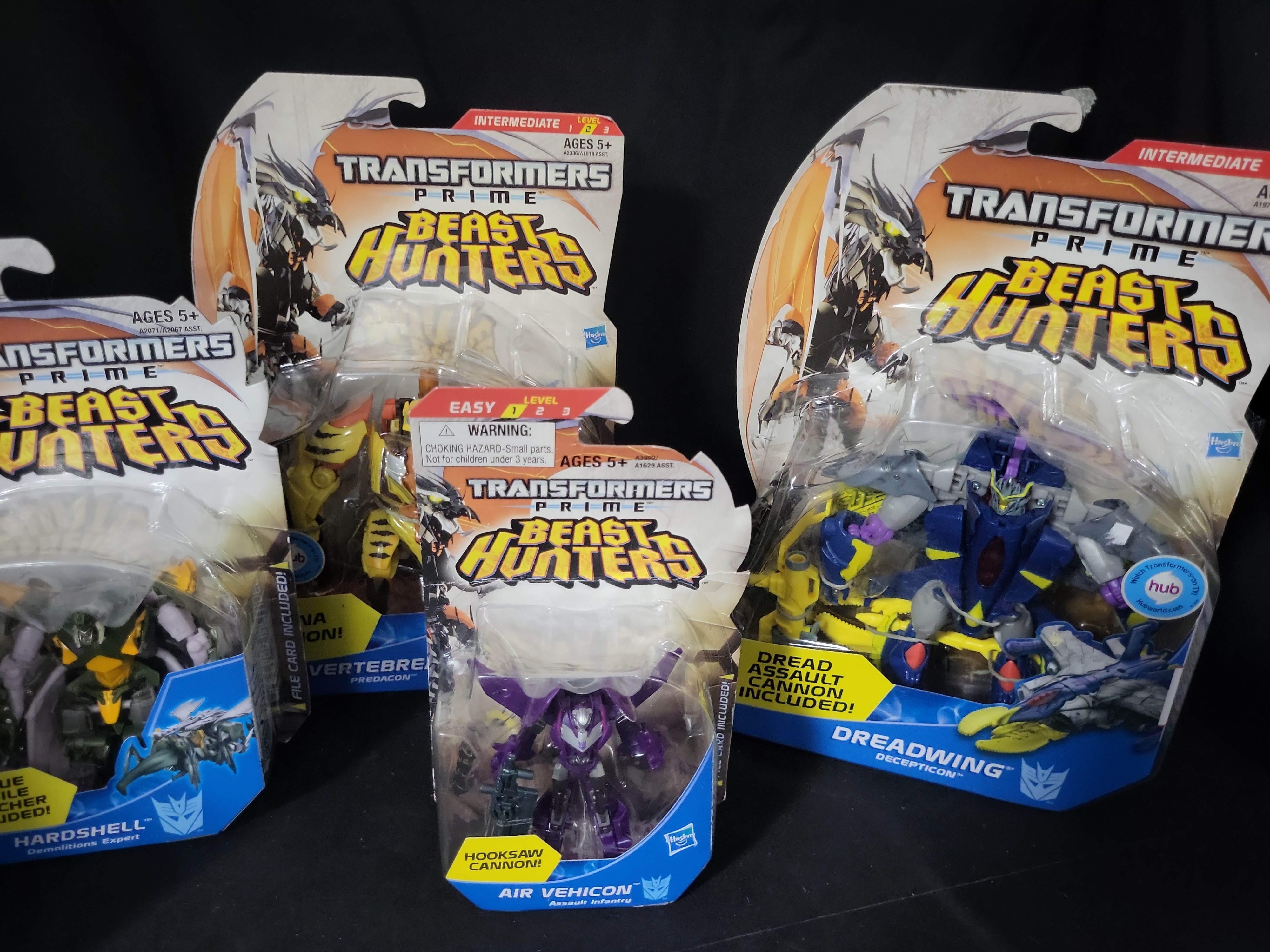 I03530 | A Collection of Eight Hasbro Transformers Prime Beast Hunters Action Figures in Original Packaging