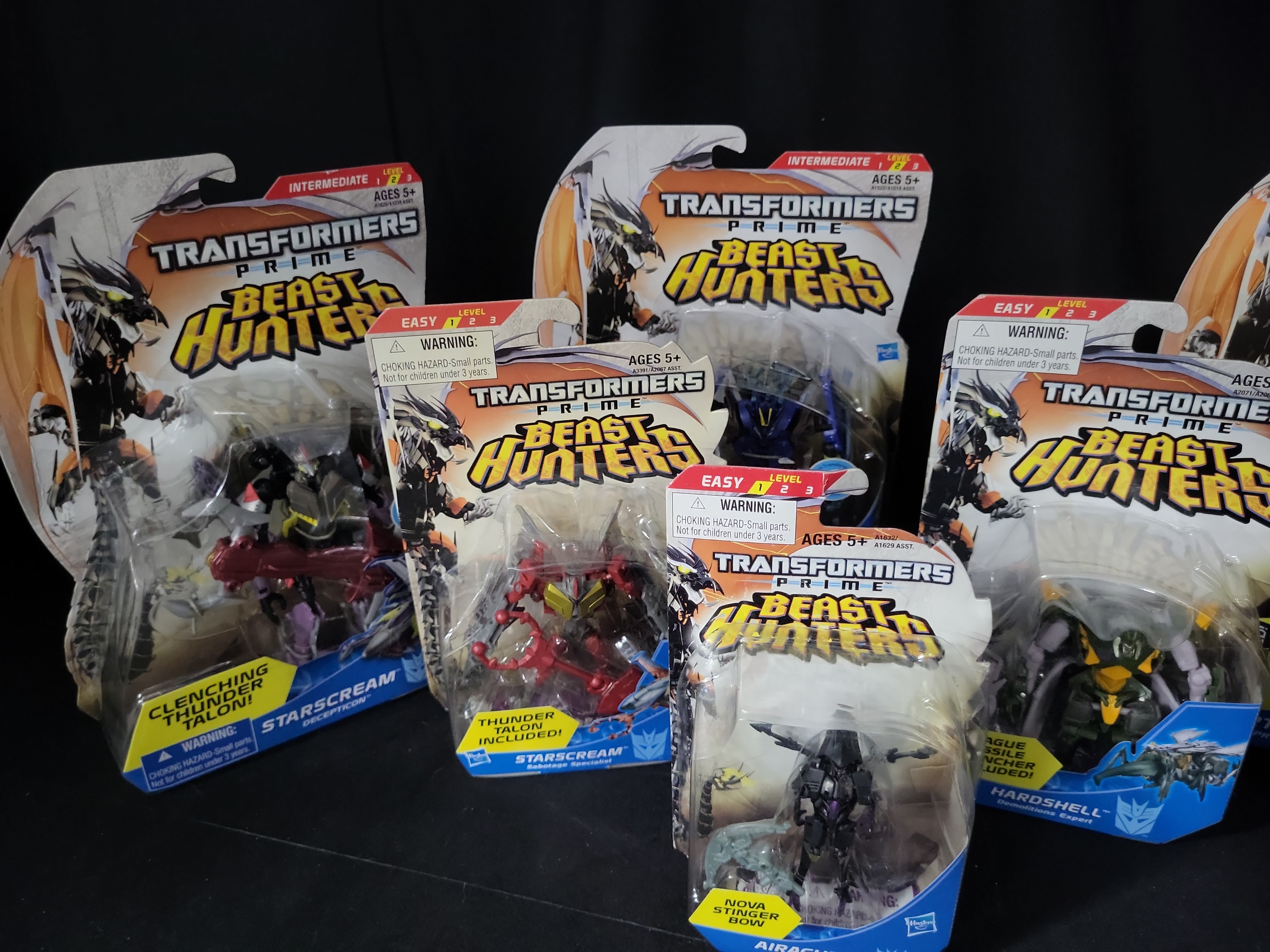 I03530 | A Collection of Eight Hasbro Transformers Prime Beast Hunters Action Figures in Original Packaging