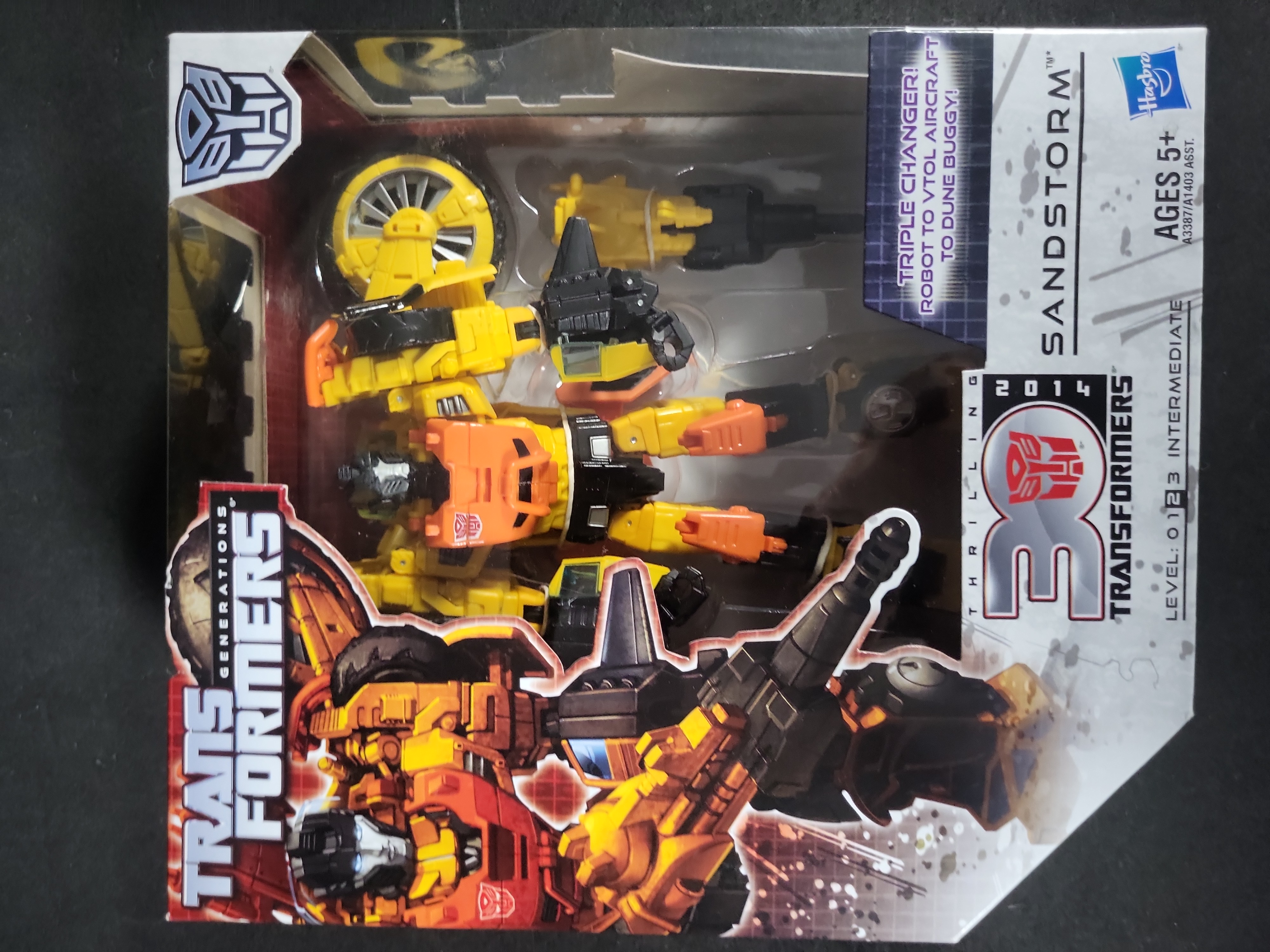 I03538 | Three Hasbro Transformers Generations Voyager Class Action Figures Including Autobot Blaster Sandstorm and Autobot Springer