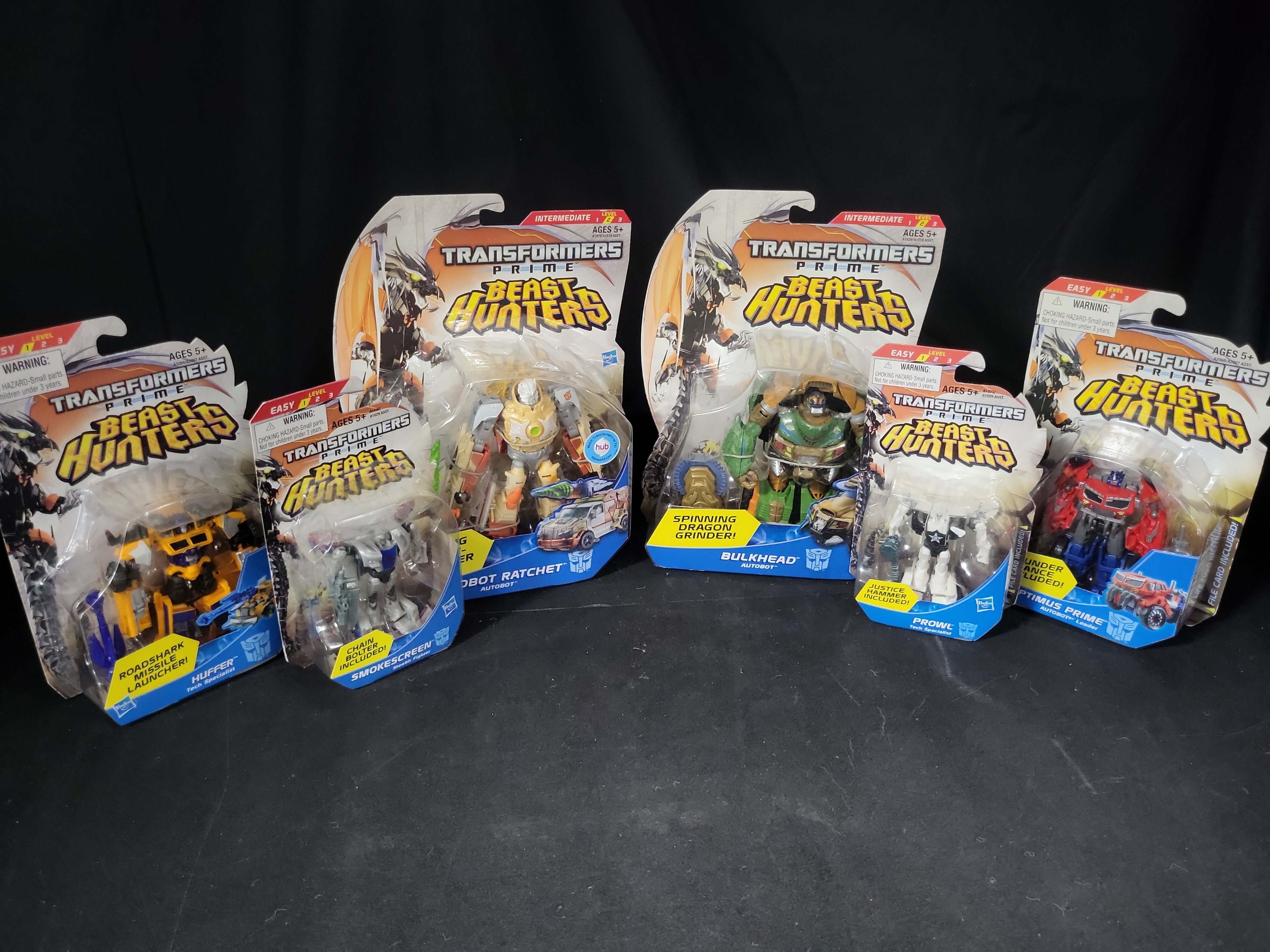 I03523 | A Lot of Six Transformers Prime Beast Hunters Action Figures by Hasbro