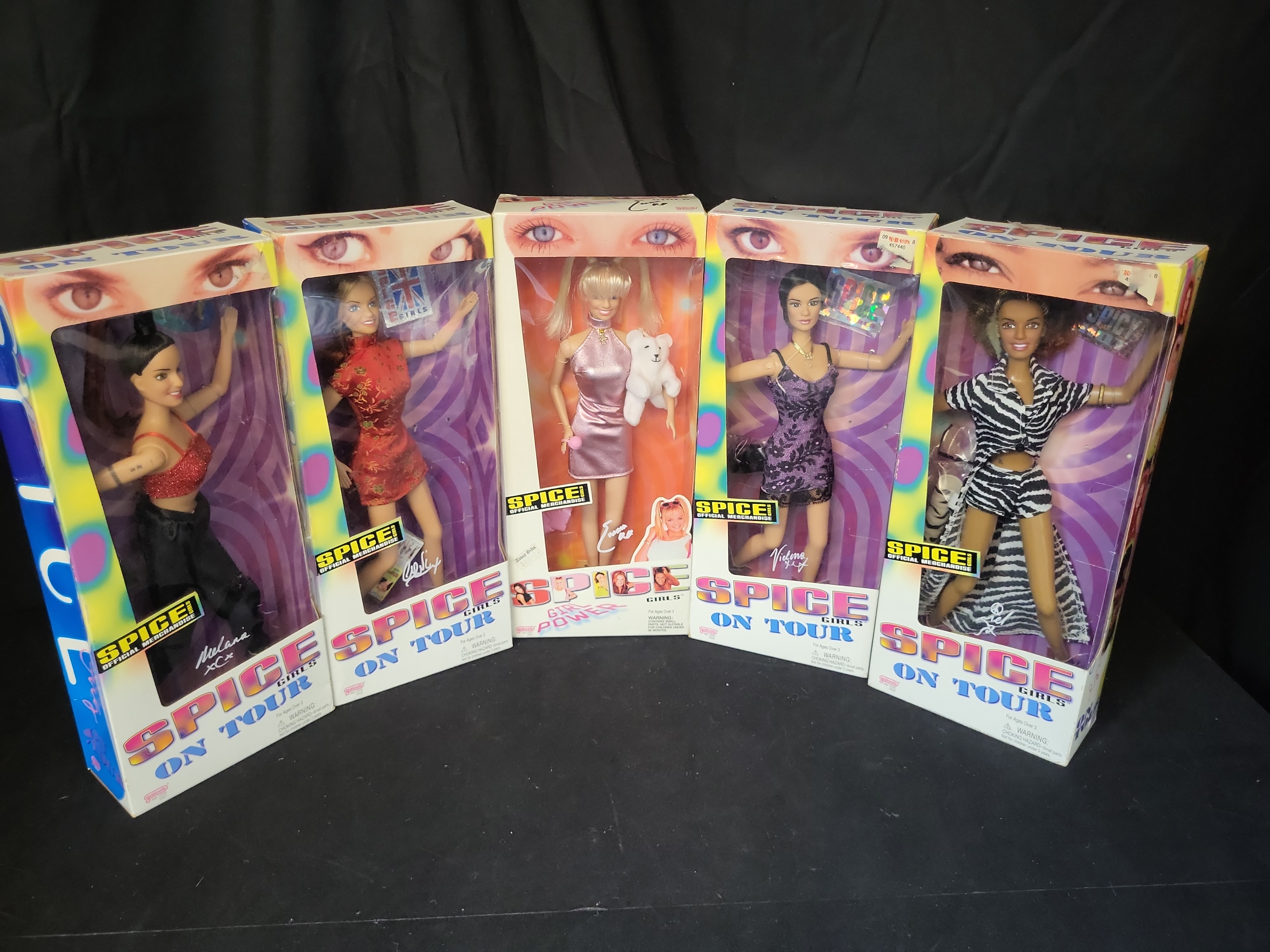 I03503 | A Set of Five Galoob Spice Girls Fashion Dolls in Original Packaging