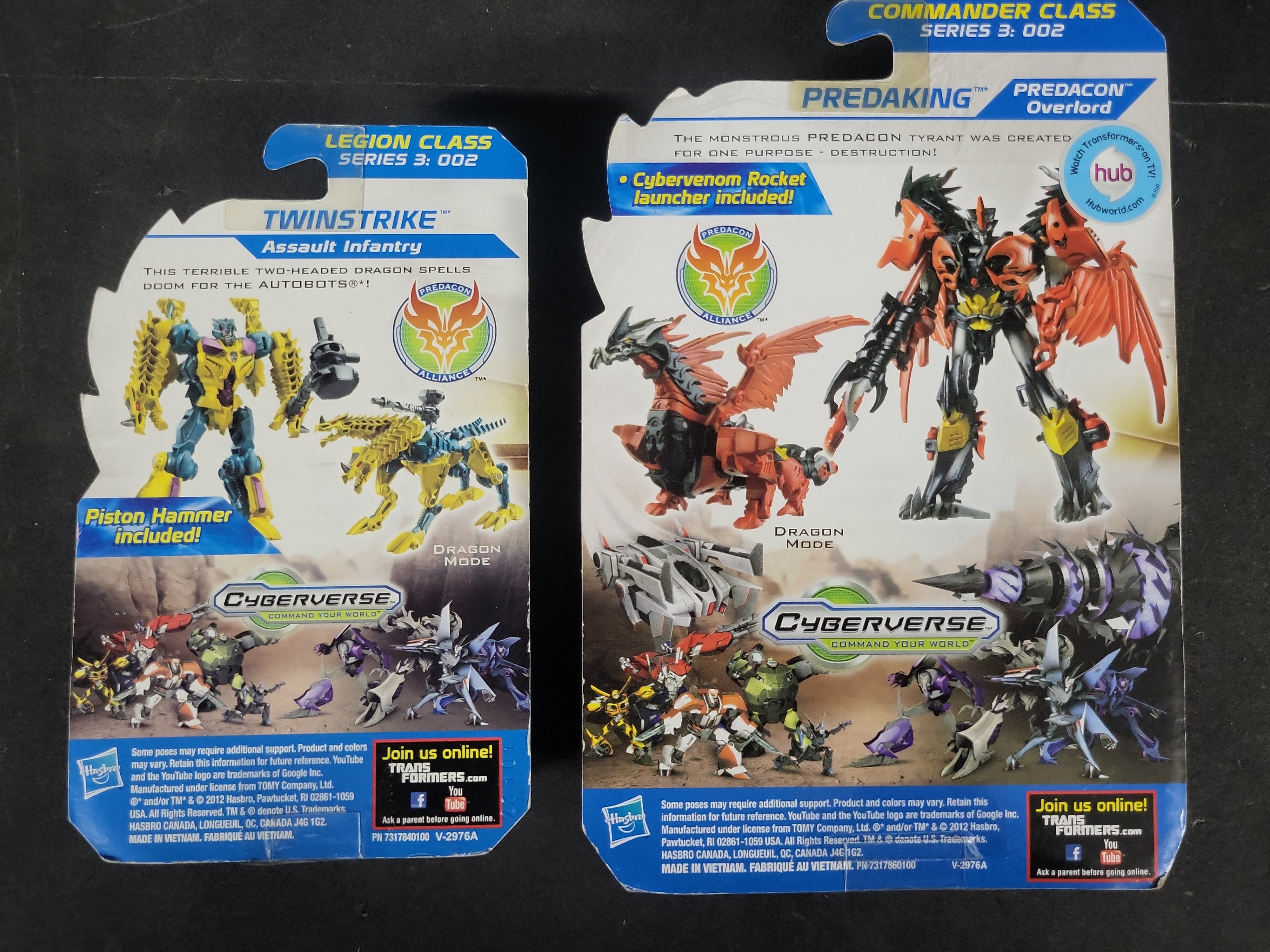 I03533 | Five Hasbro Transformers Prime Beast Hunters Predacon Action Figures