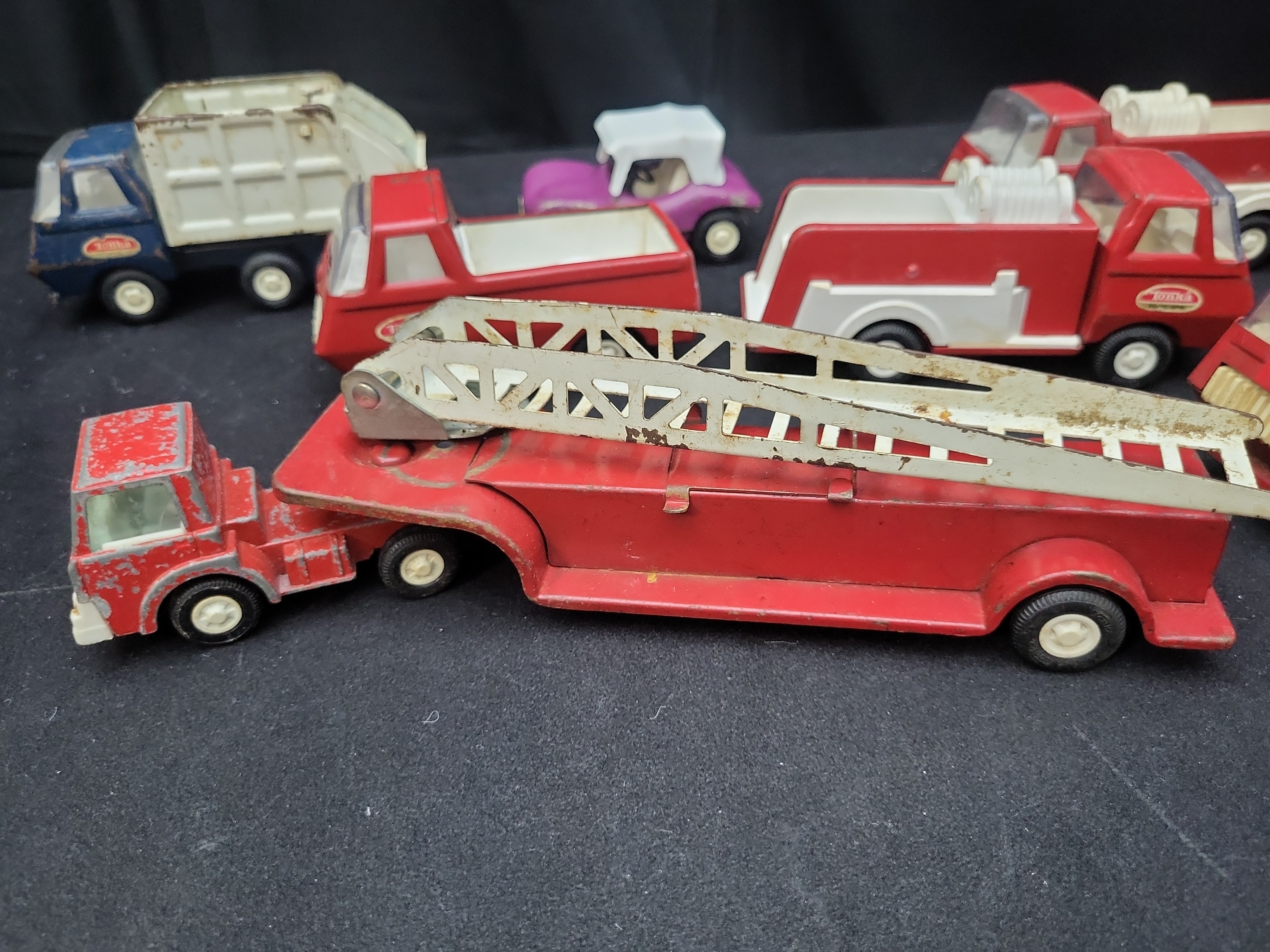I03607 | A Collection of Vintage Tiny Tonka Pressed Steel Toy Vehicles