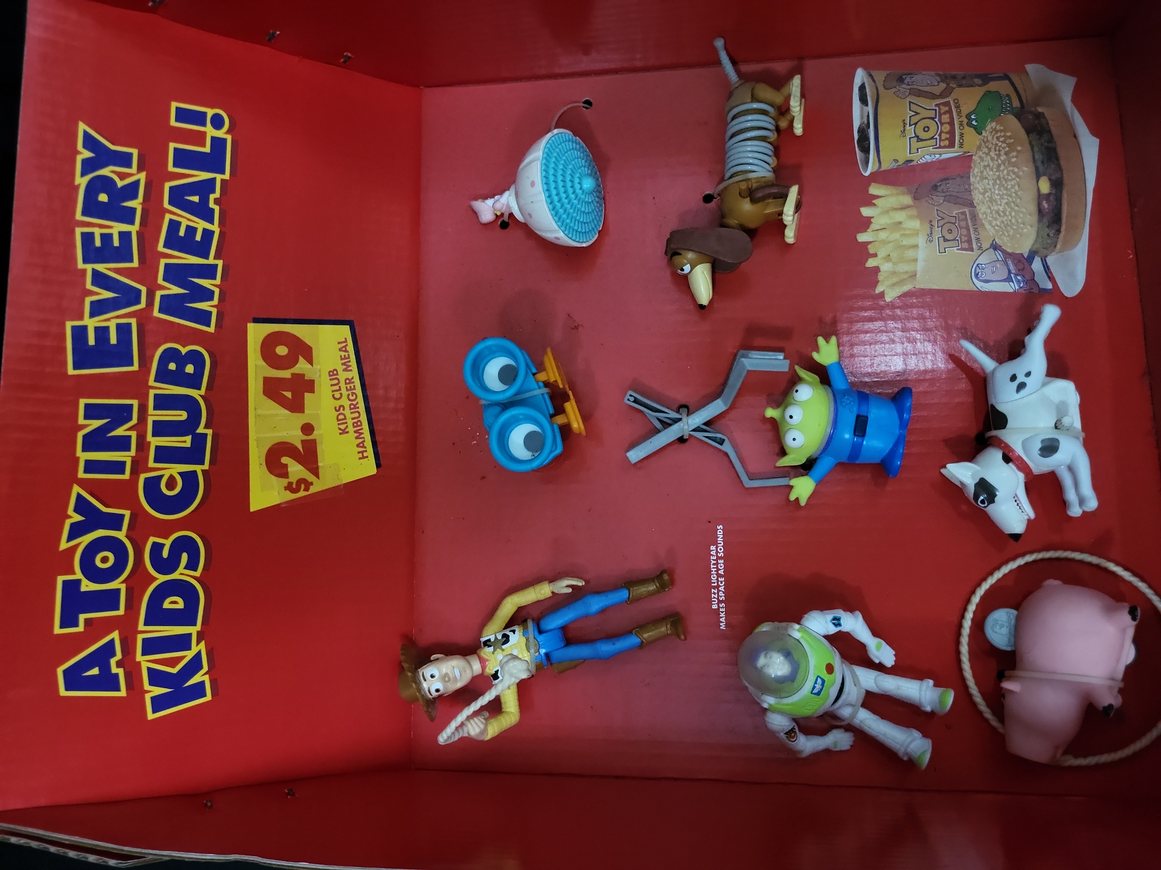 I03181 | Burger King Disney Pixar Toy Story Kids Club Meal Promotional Store Toy Display