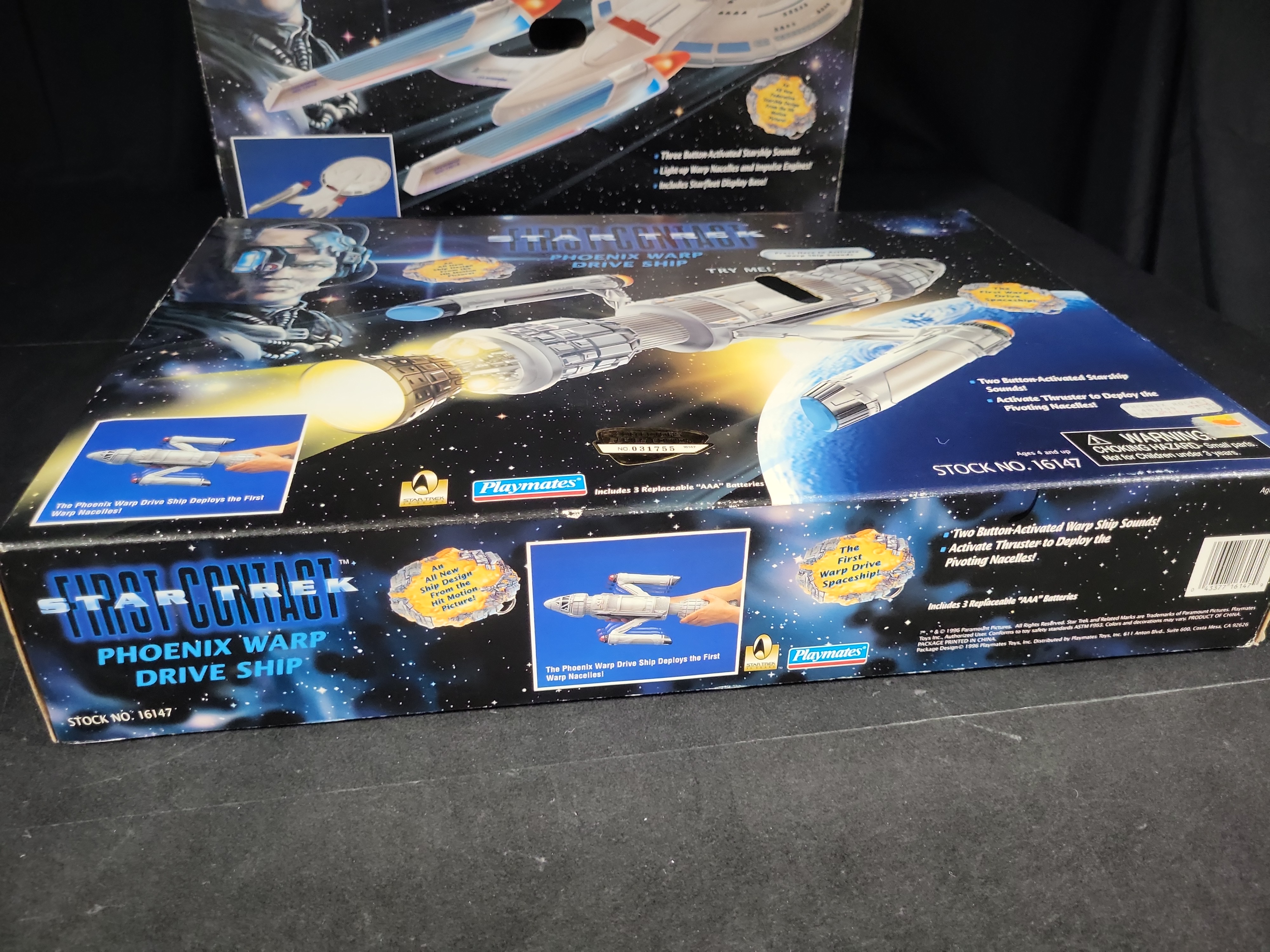 I03527 | Two Playmates Star Trek First Contact Electronic Starships in Original Boxes