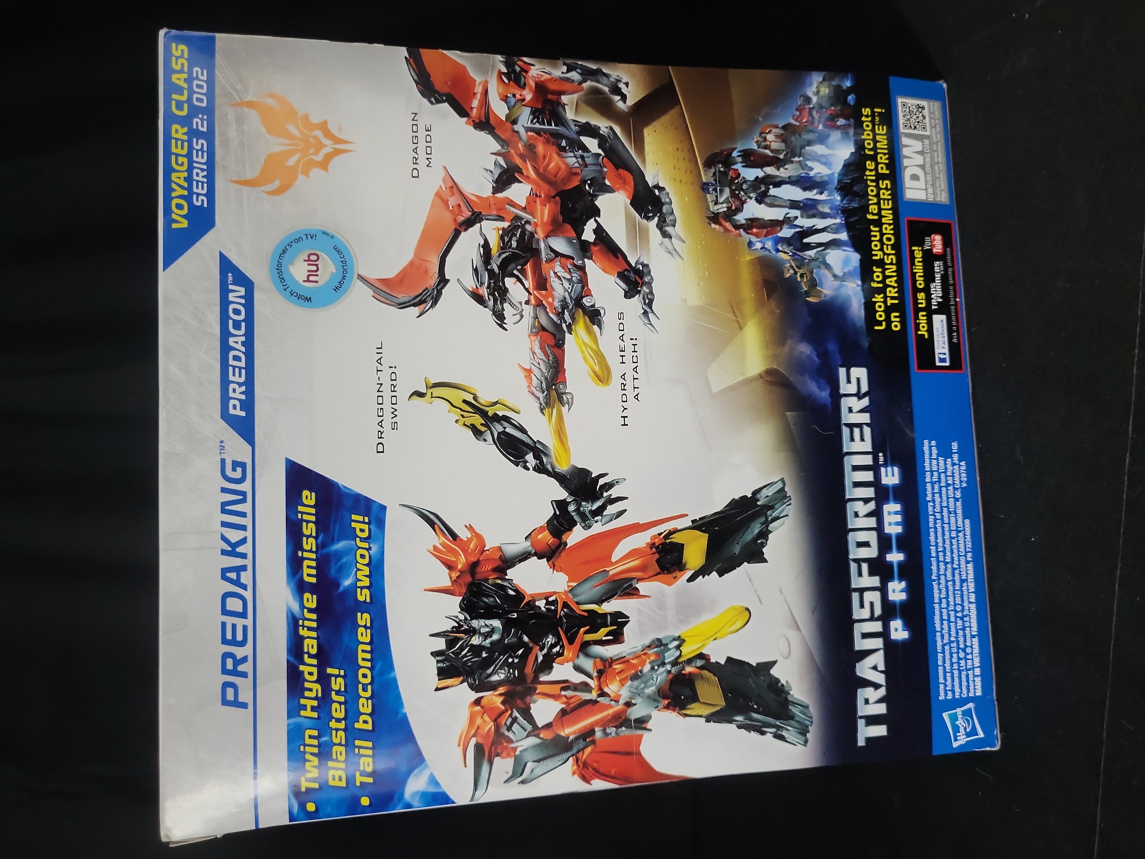 I03542 | A Pair of Hasbro Transformers Prime Beast Hunters Voyager Class Action Figures