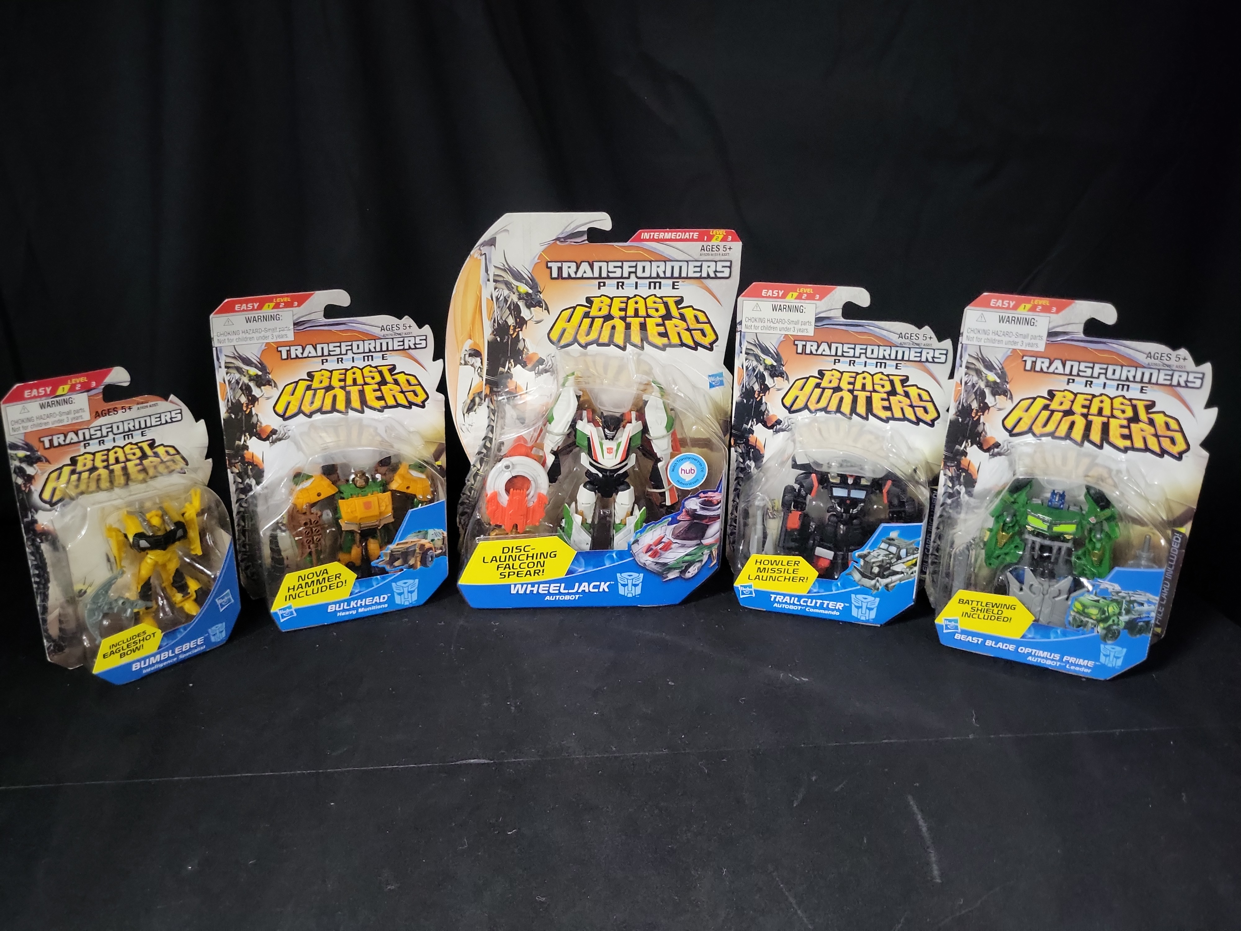 I03549 | Five Transformers Prime Beast Hunters Action Figures by Hasbro