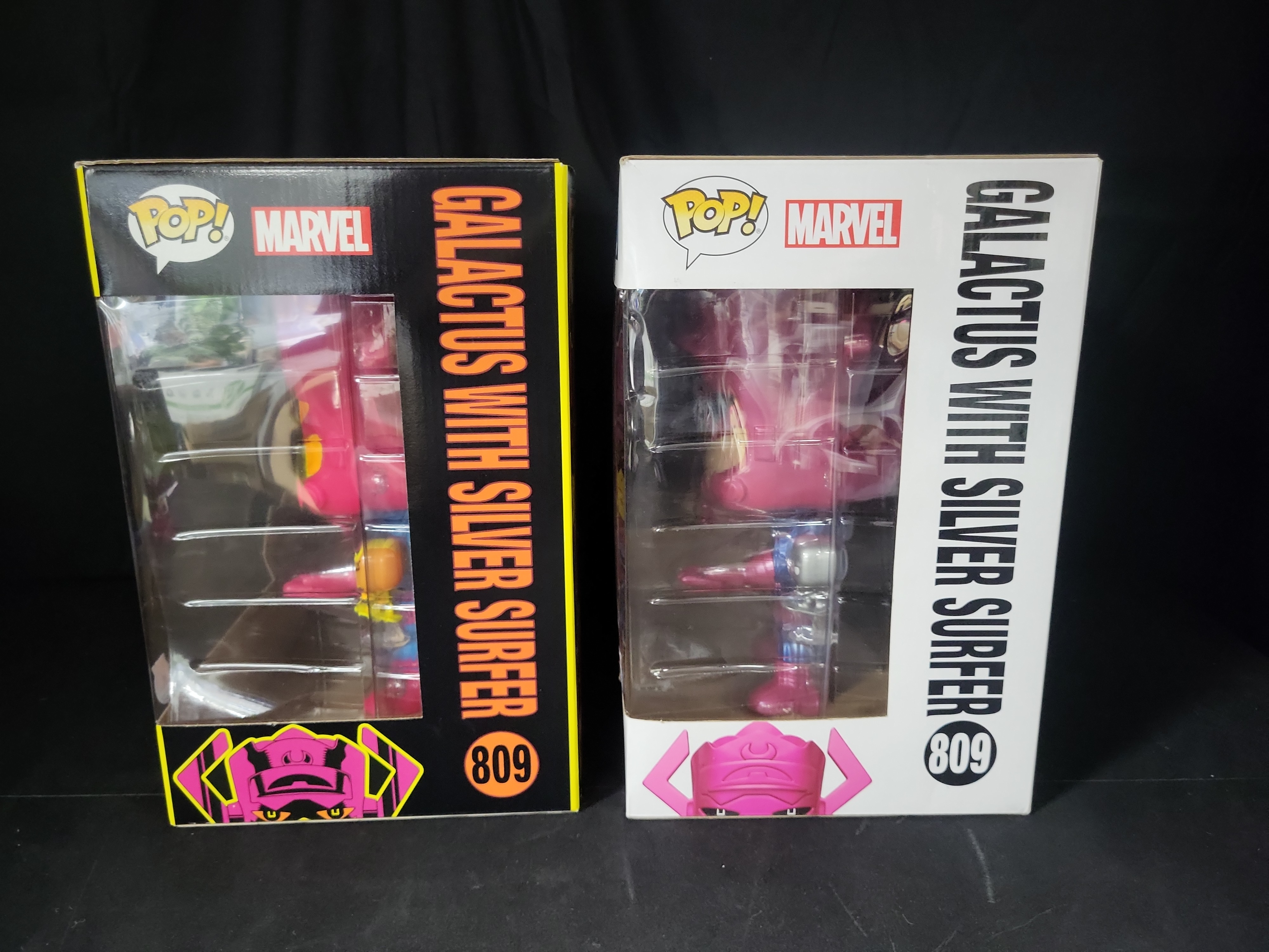 I03551 | A Pair of Funko Pop! Marvel Fantastic Four Jumbo Galactus with Silver Surfer Vinyl Figures
