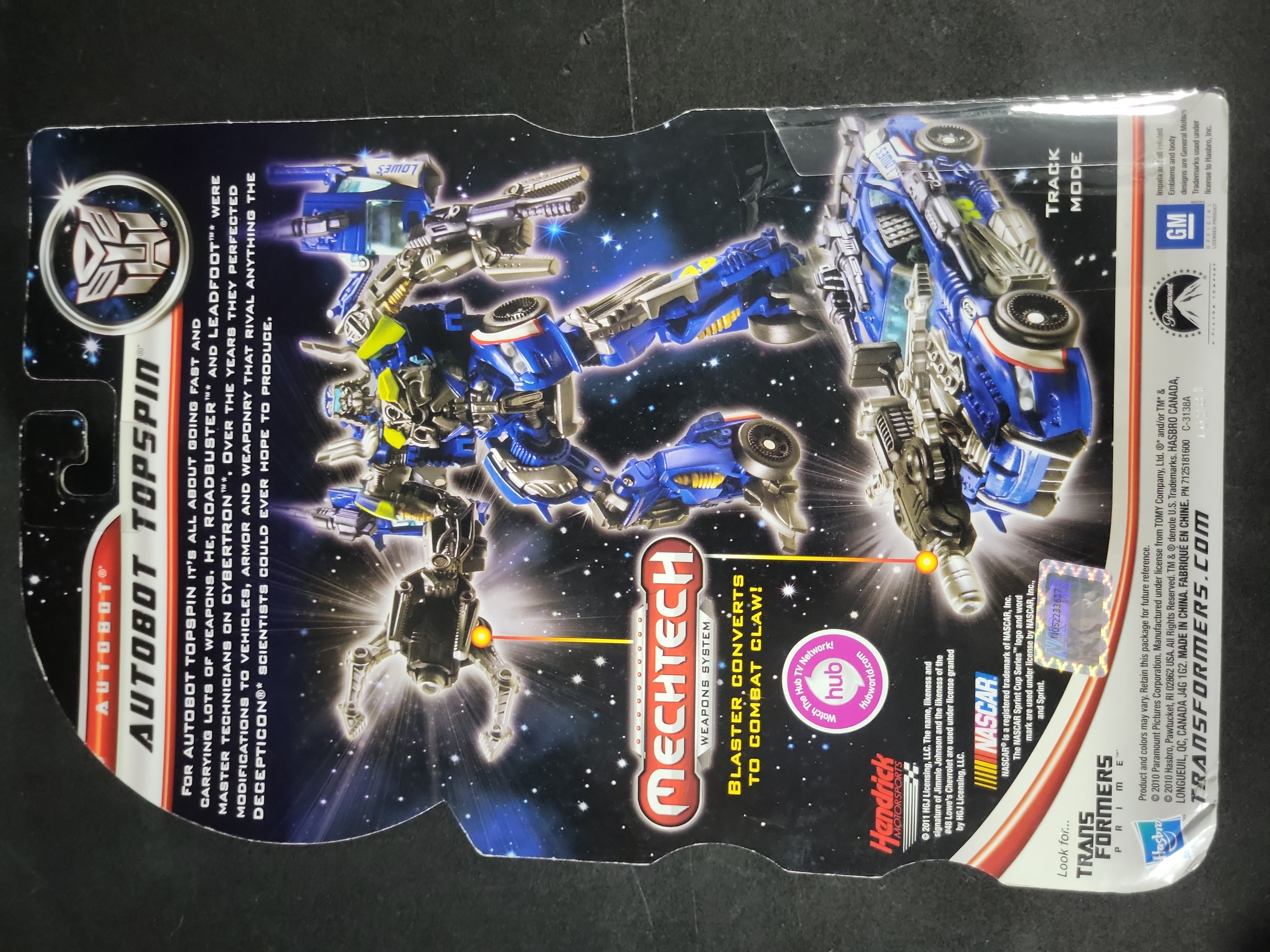 I03537 | Three Hasbro Transformers Dark of the Moon MechTech Deluxe Class Action Figures