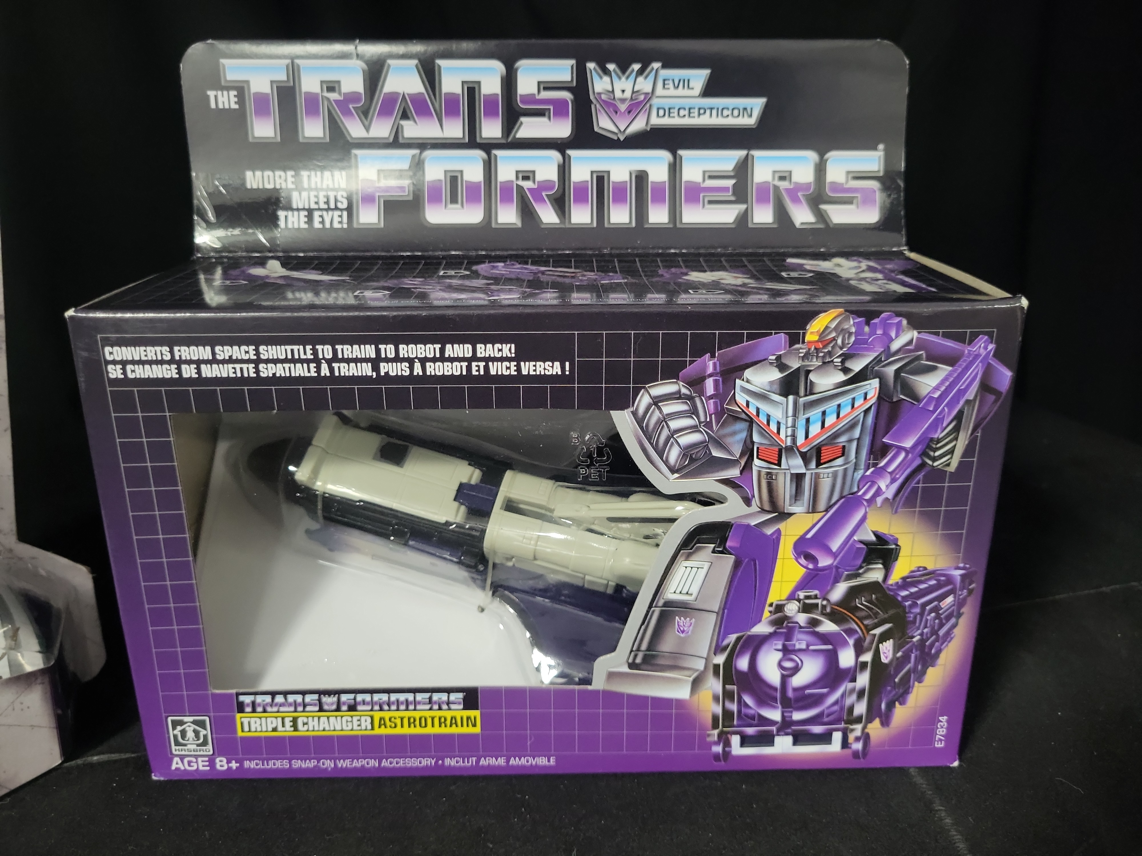 I03540 | Two Hasbro Transformers Action Figures, Cybertron Lugnutz and Vintage G1 Reissue Astrotrain