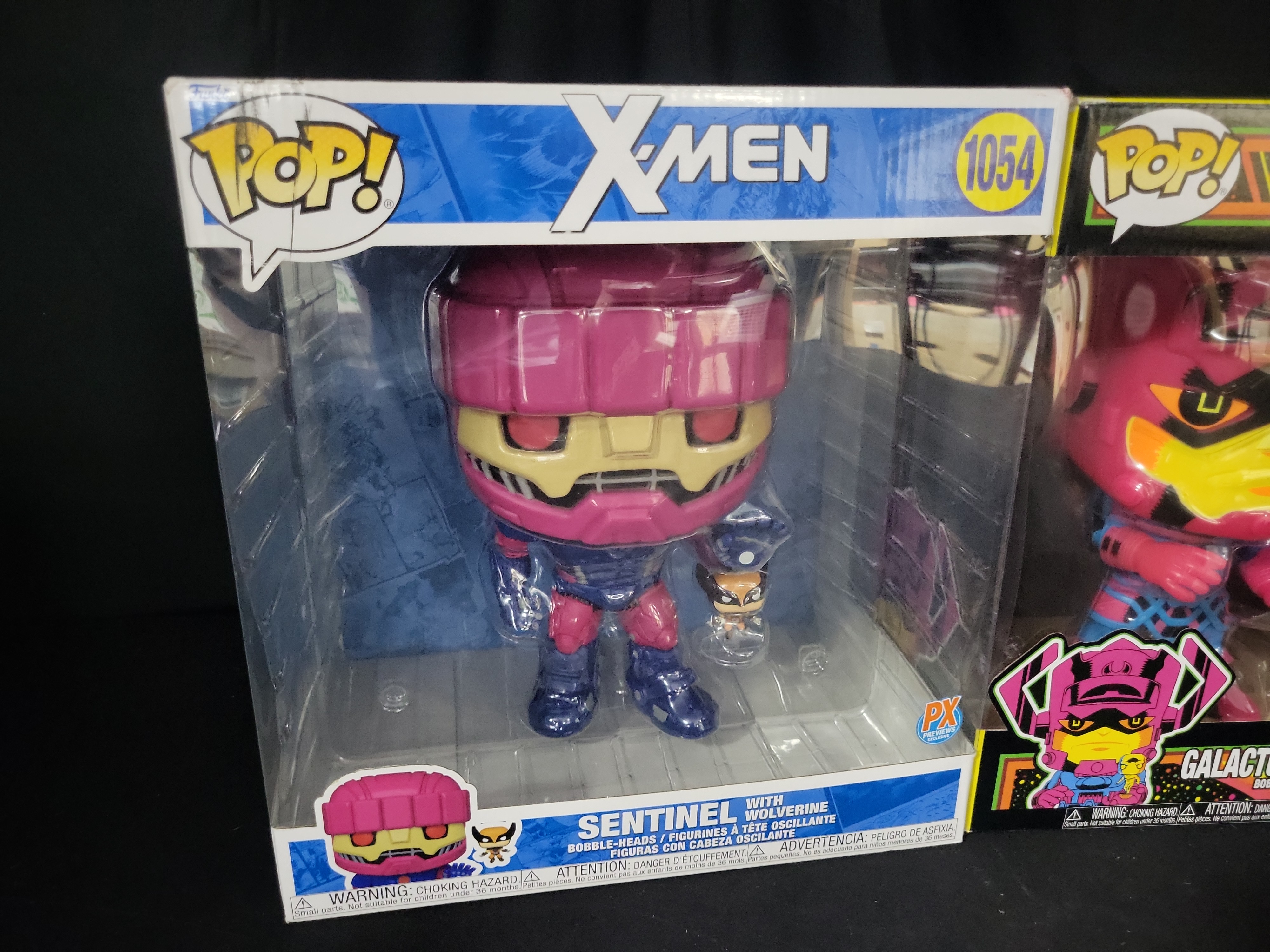 I03552 | A Pair of Funko Pop Jumbo Marvel PX Previews Exclusive Bobble-Head Figures