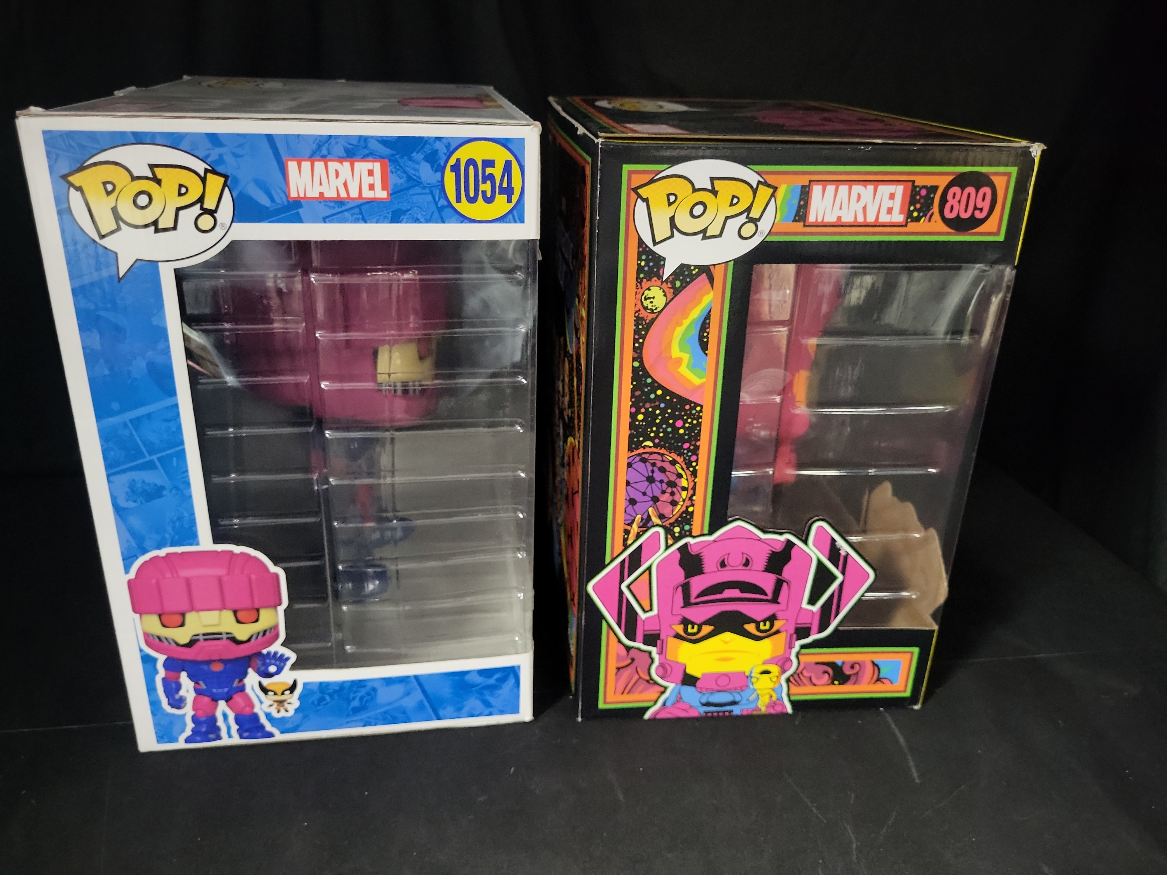 I03552 | A Pair of Funko Pop Jumbo Marvel PX Previews Exclusive Bobble-Head Figures