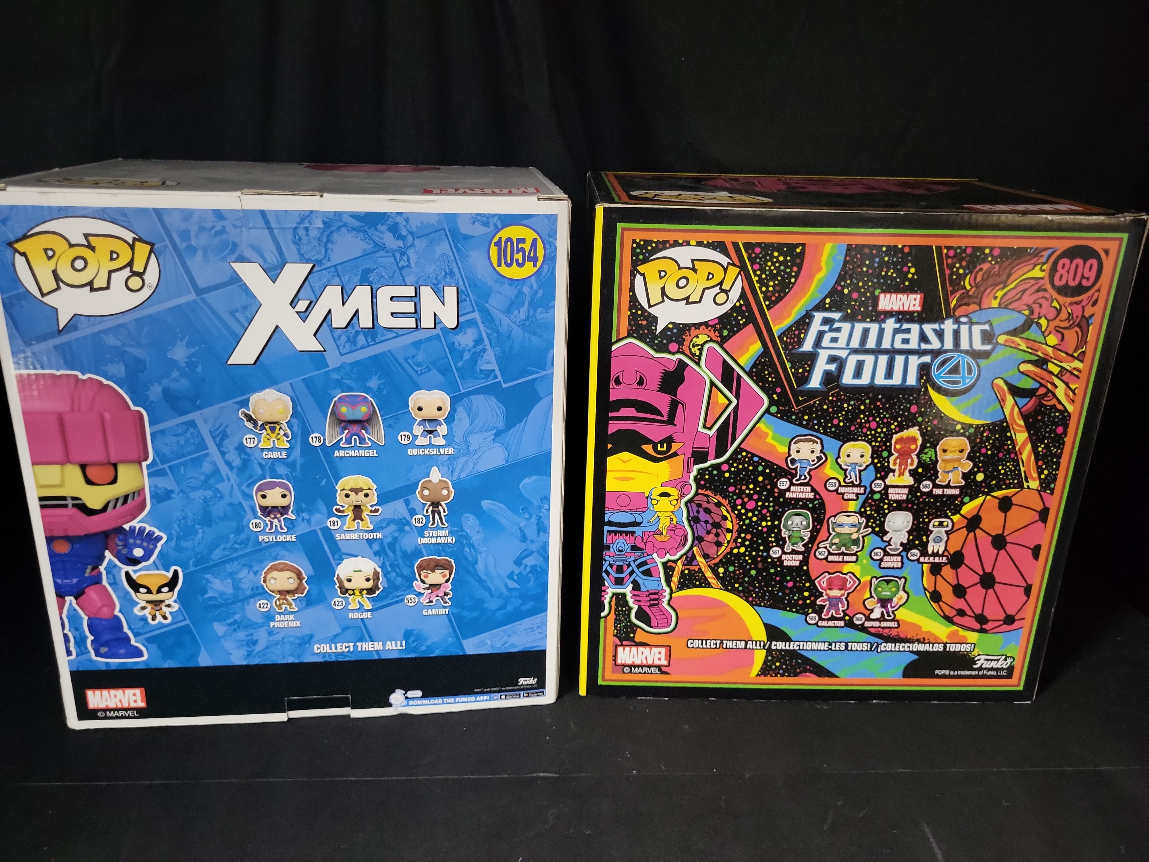 I03552 | A Pair of Funko Pop Jumbo Marvel PX Previews Exclusive Bobble-Head Figures