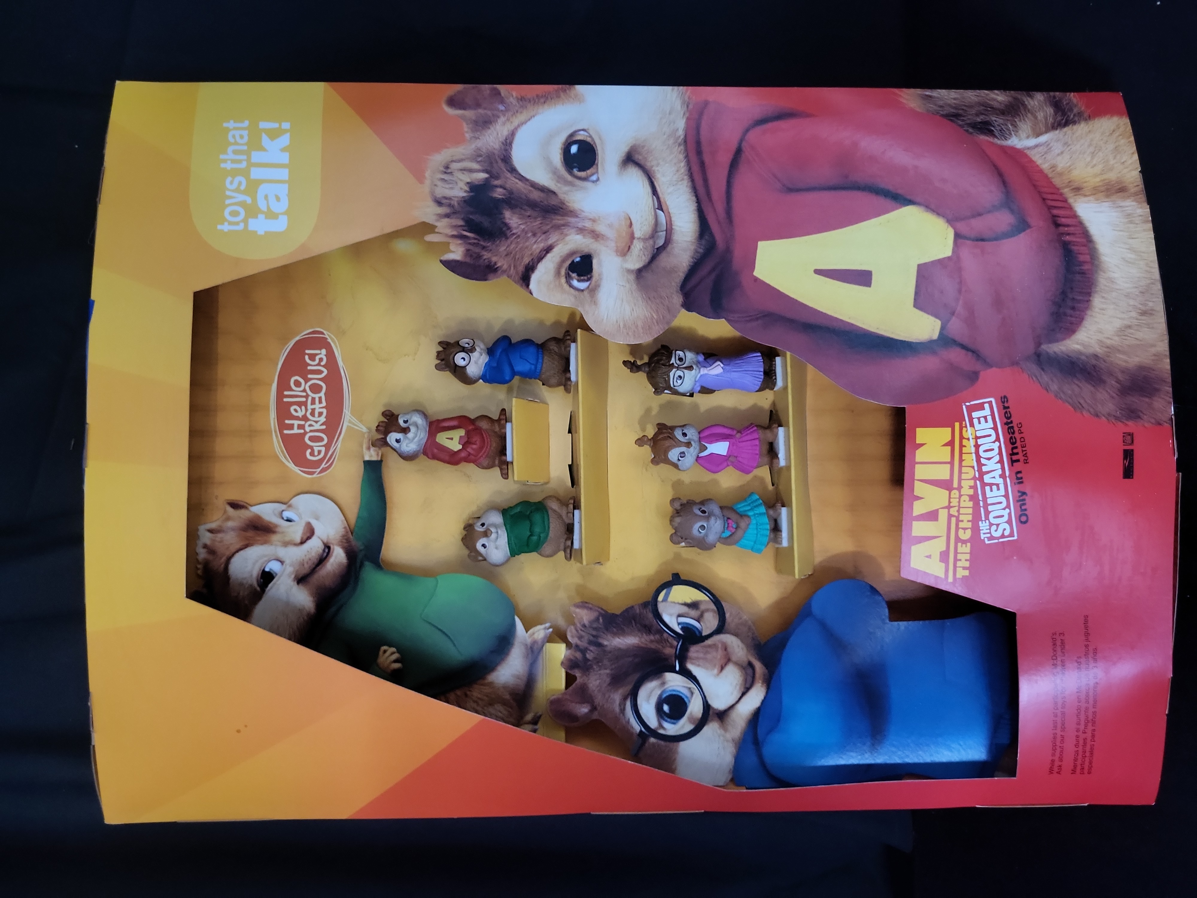 I03184 | McDonald's Alvin and the Chipmunks The Squeakquel Happy Meal Toy Store Display