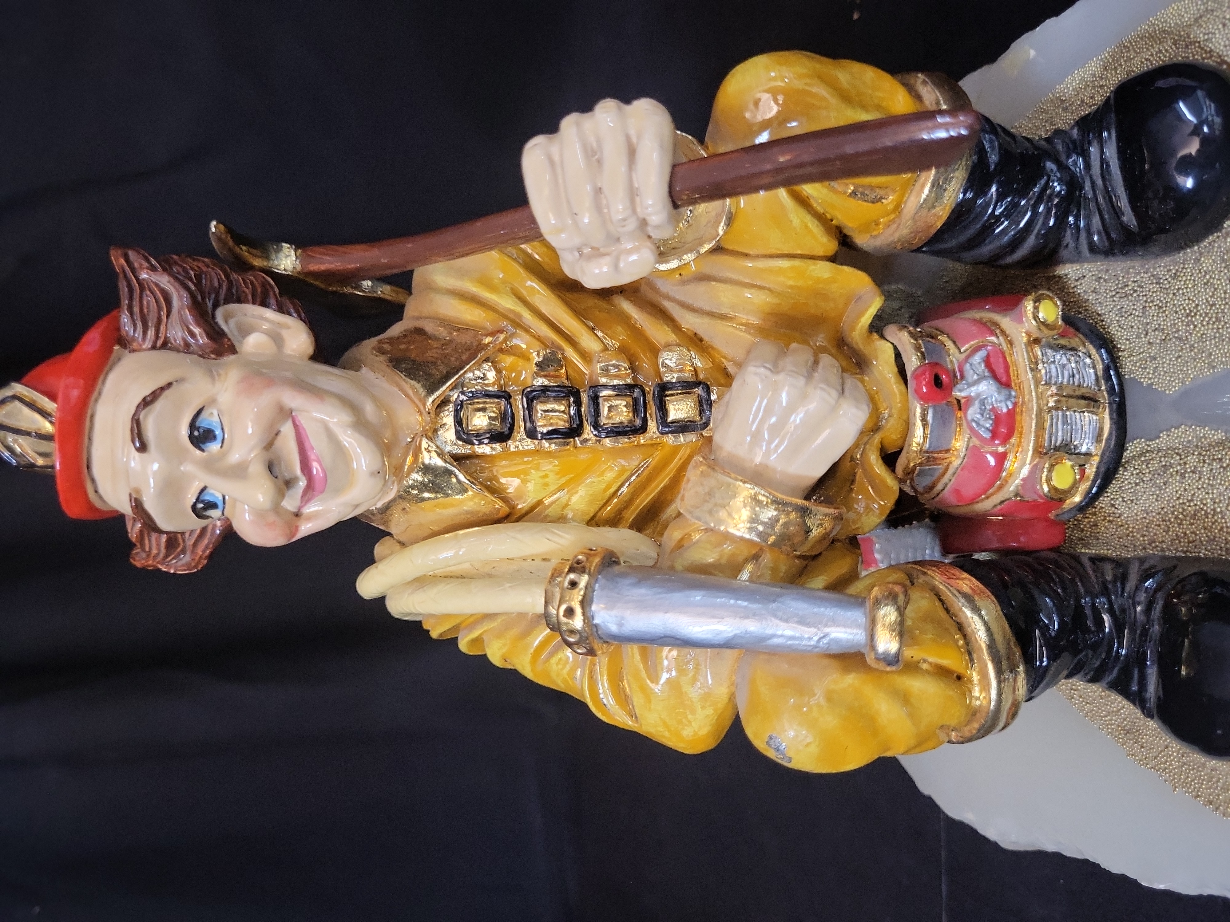 I03209 | Ron Lee Limited Edition Hand Painted Firefighter Figurine on Agate Base 1988