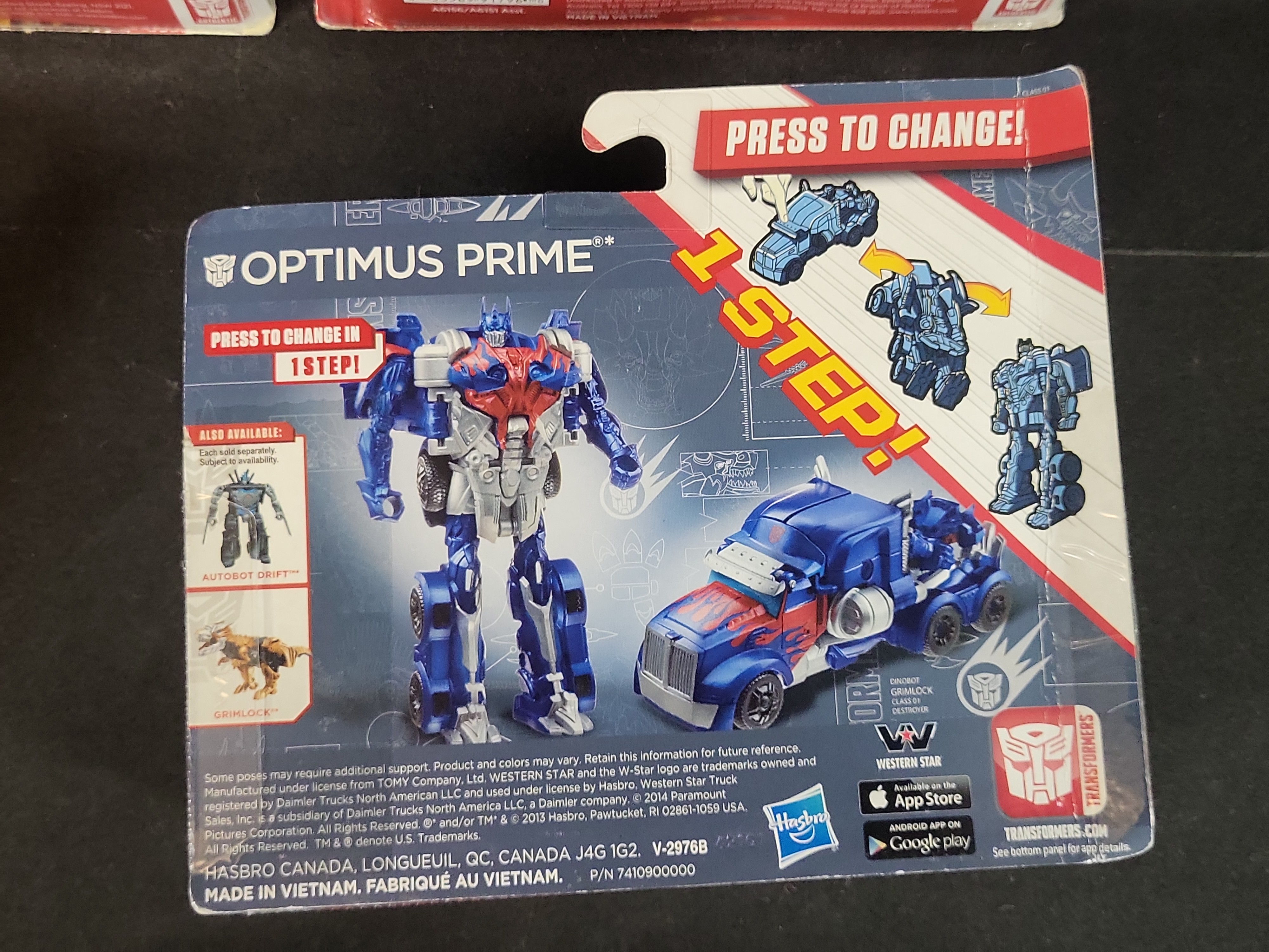 I03519 | Four Hasbro Transformers Age of Extinction 1-Step Changers Action Figures