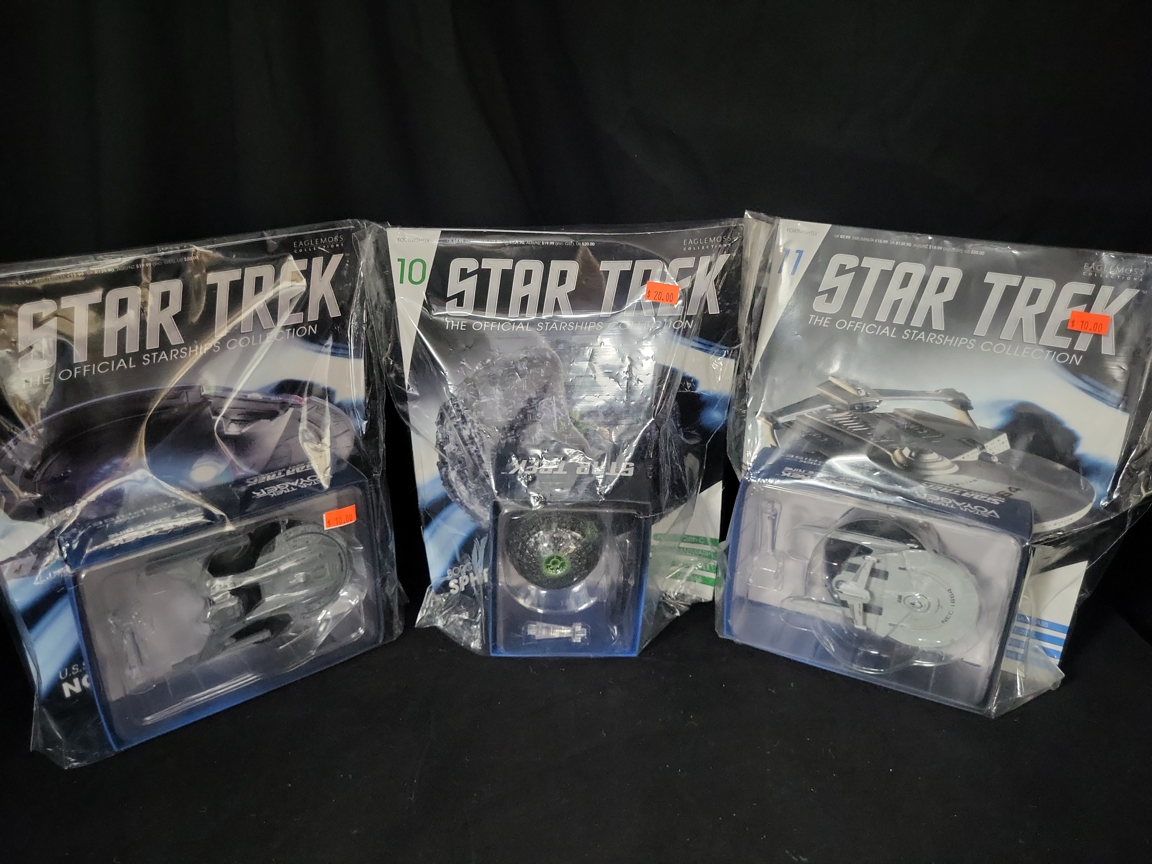 I03532 | Three Eaglemoss Star Trek The Official Starships Collection Models