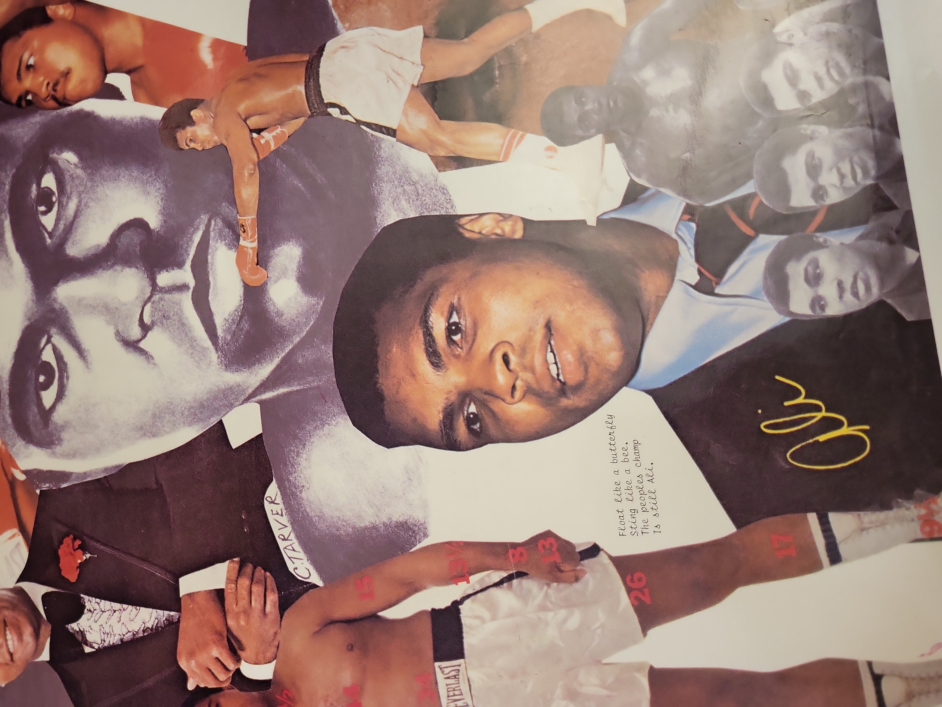 I00927 | Muhammad Ali Commemorative Collage Print with Facsimile Signature