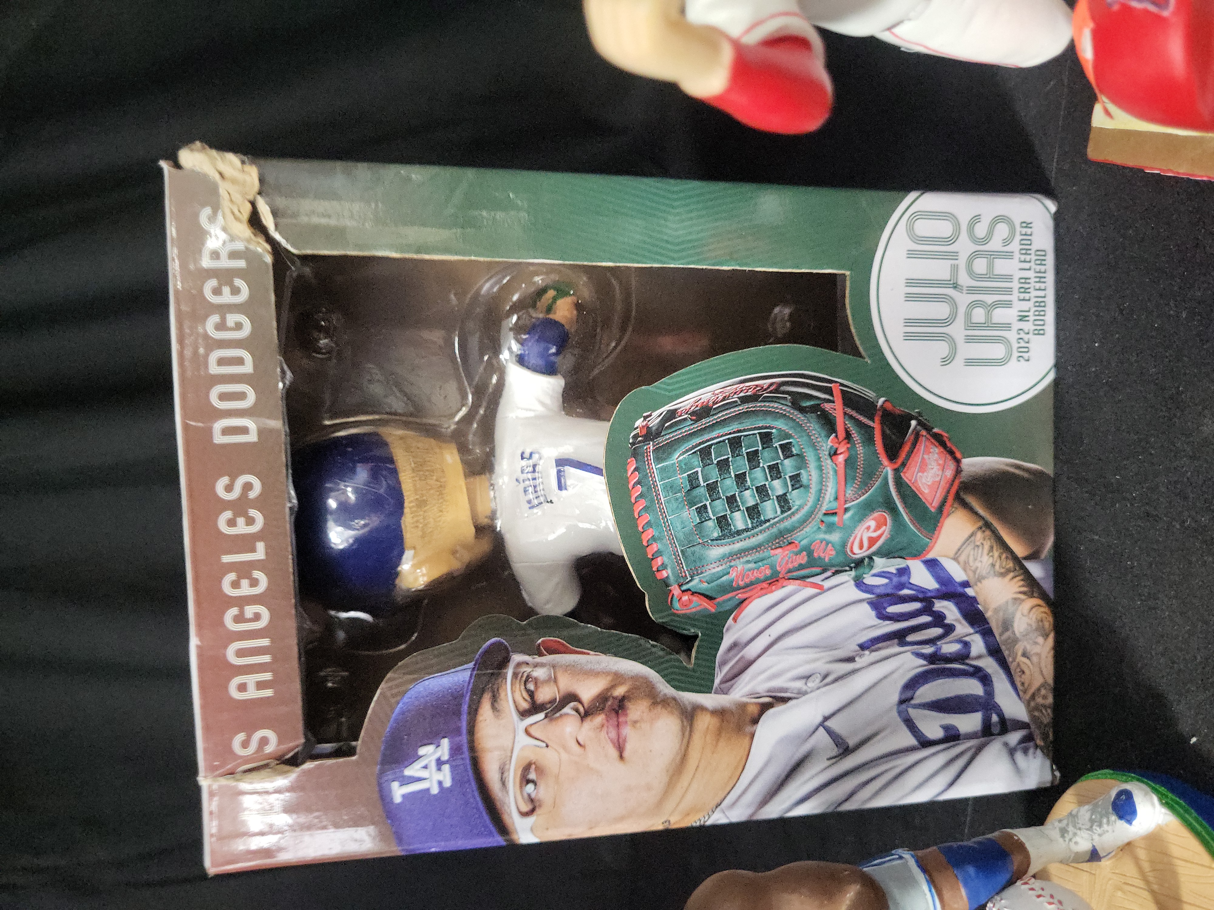I03848 | Assortment of Five Los Angeles Dodgers and Angels Sports Bobbleheads including Magic Johnson and Julio Urias
