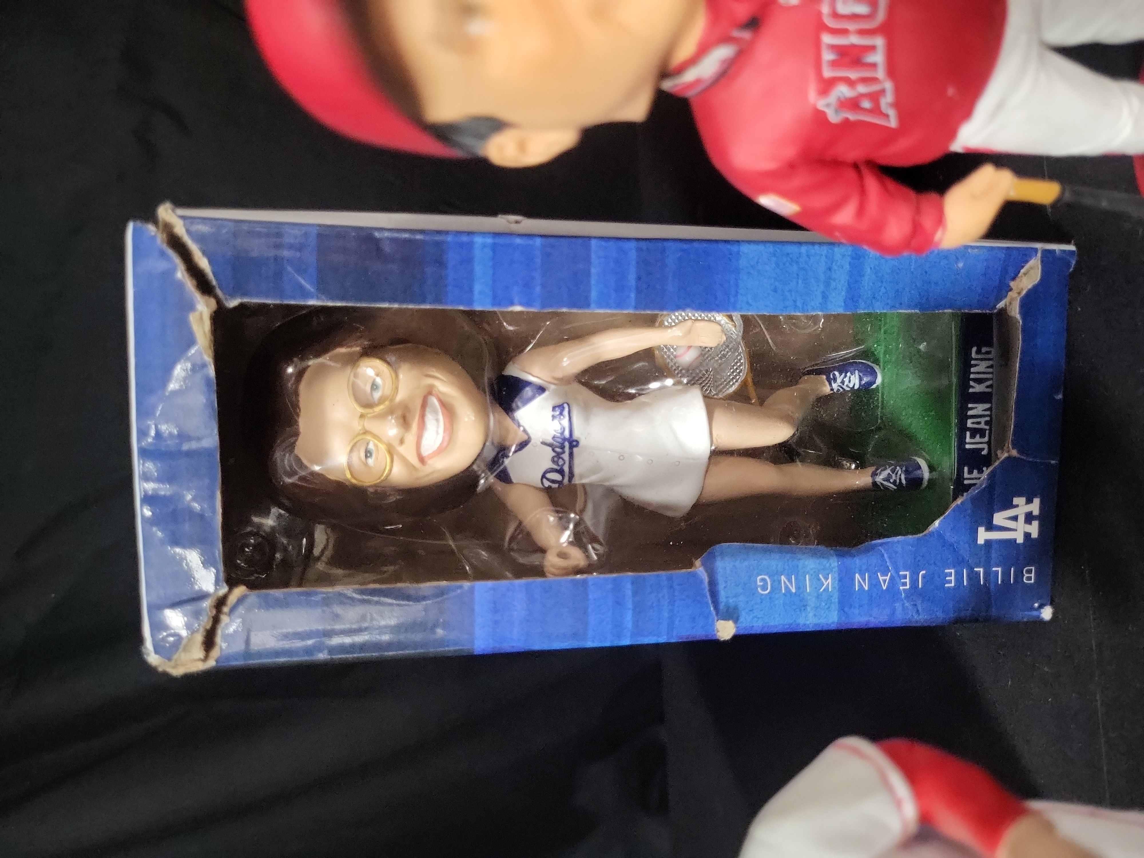 I03848 | Assortment of Five Los Angeles Dodgers and Angels Sports Bobbleheads including Magic Johnson and Julio Urias