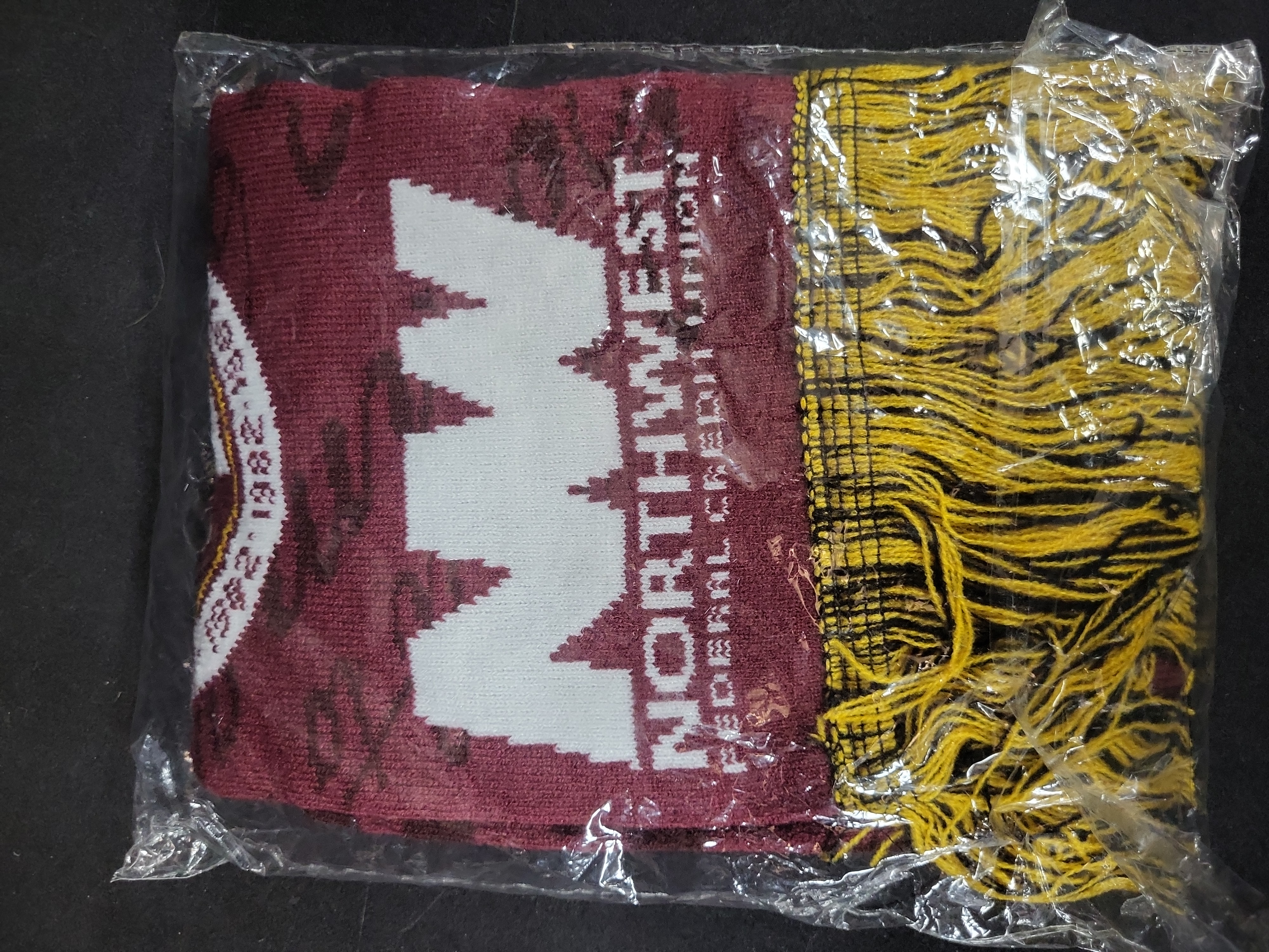 I02914 | Washington Commanders NFL Knit Scarf with Northwest Federal Credit Union Co-Branding