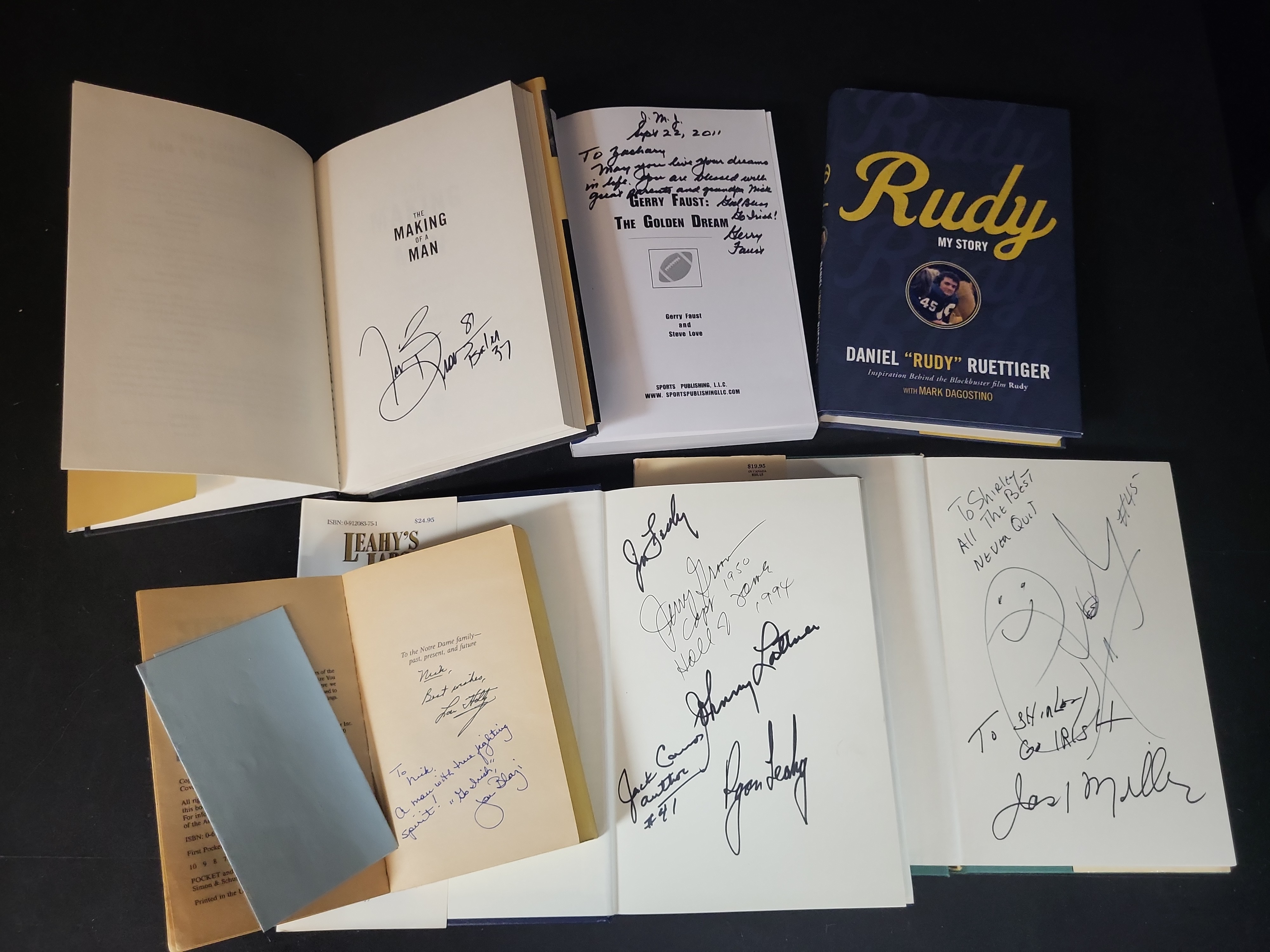 I03061 | A Collection of Notre Dame Football Volumes (Signed) (DJ)