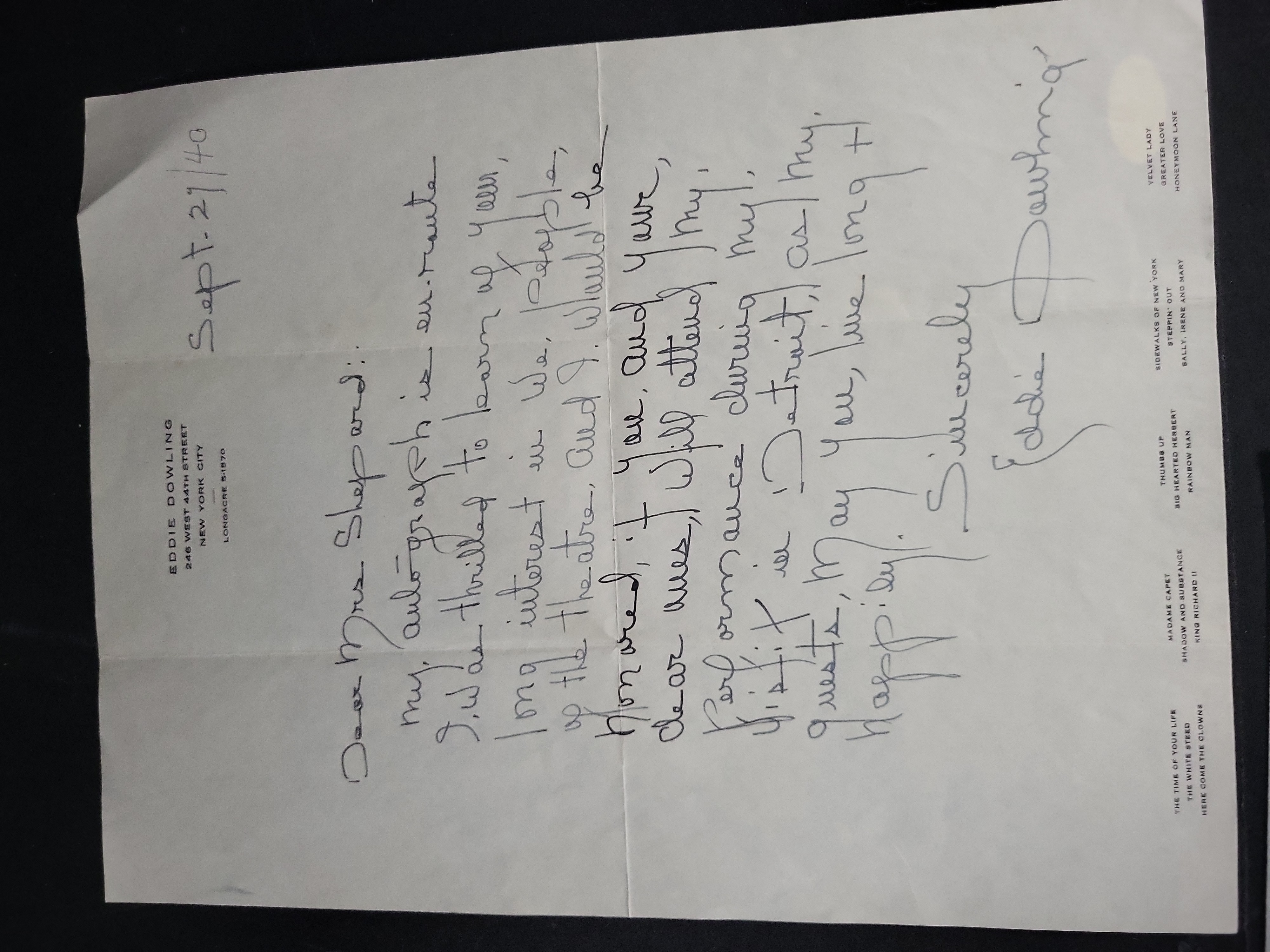 I03442 | A Collection of Autographed Letters and Correspondence from Notable Figures (Signed)