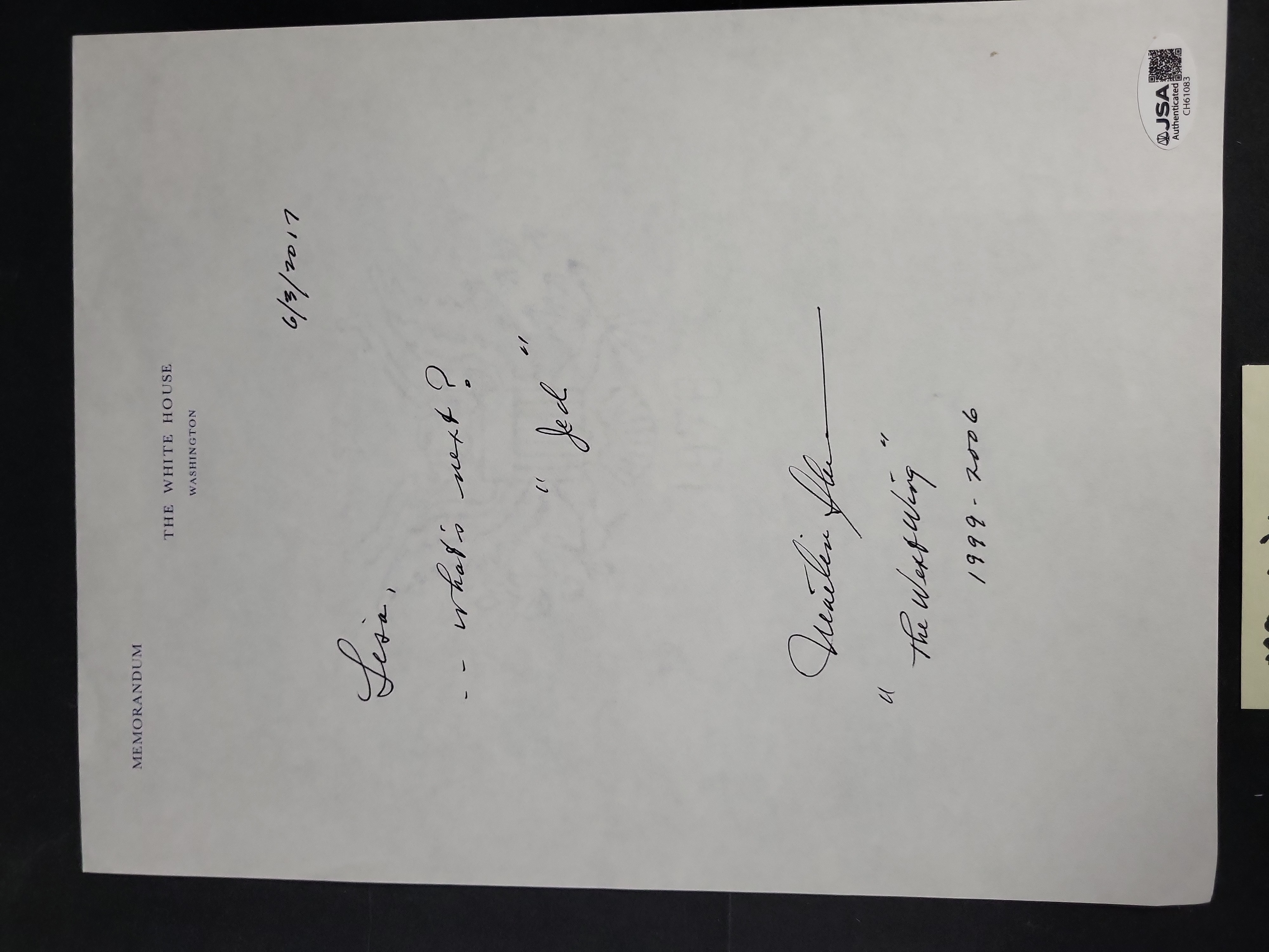 I03398 | Steel, Danielle and Martin Sheen. Two Signed Items (TLS and ANS).