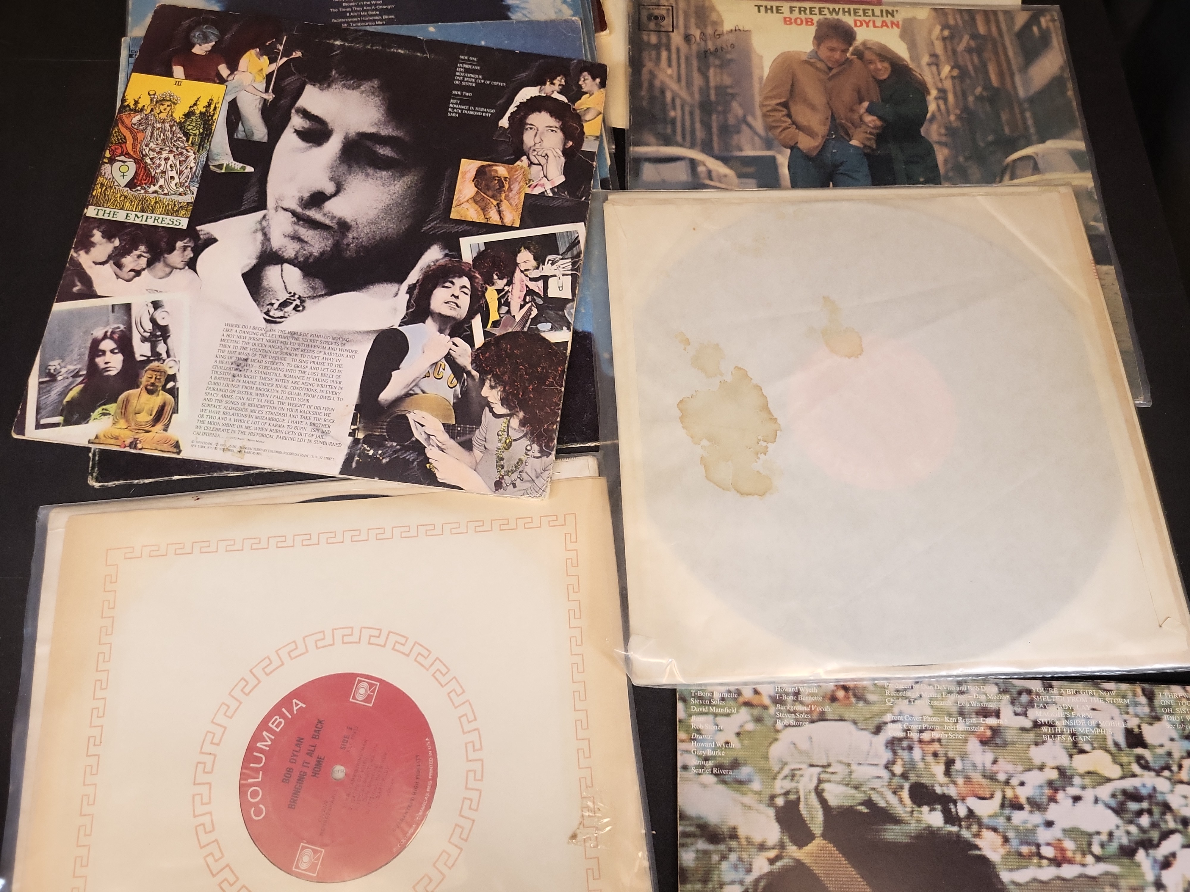 I03452 | A Collection of Bob Dylan Vinyl LP Records Including Early Mono Pressings