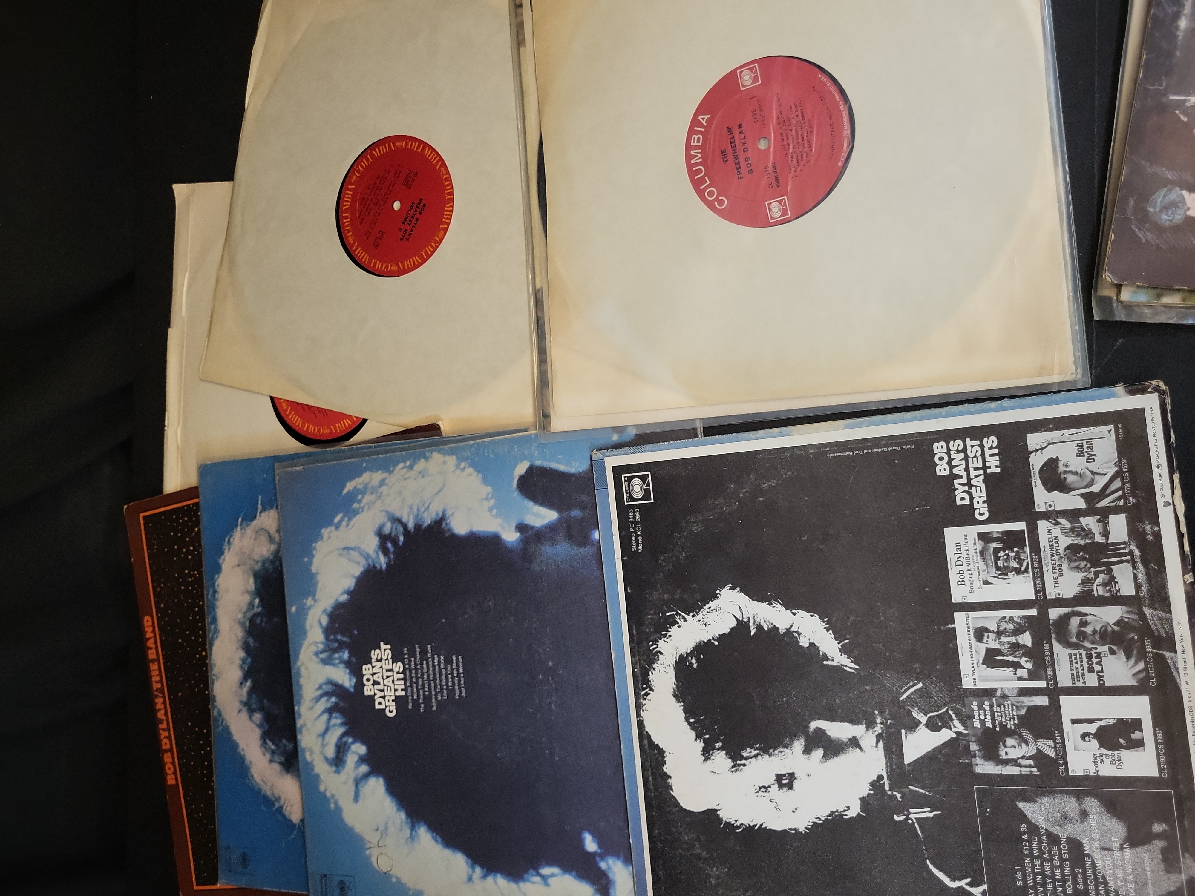 I03452 | A Collection of Bob Dylan Vinyl LP Records Including Early Mono Pressings
