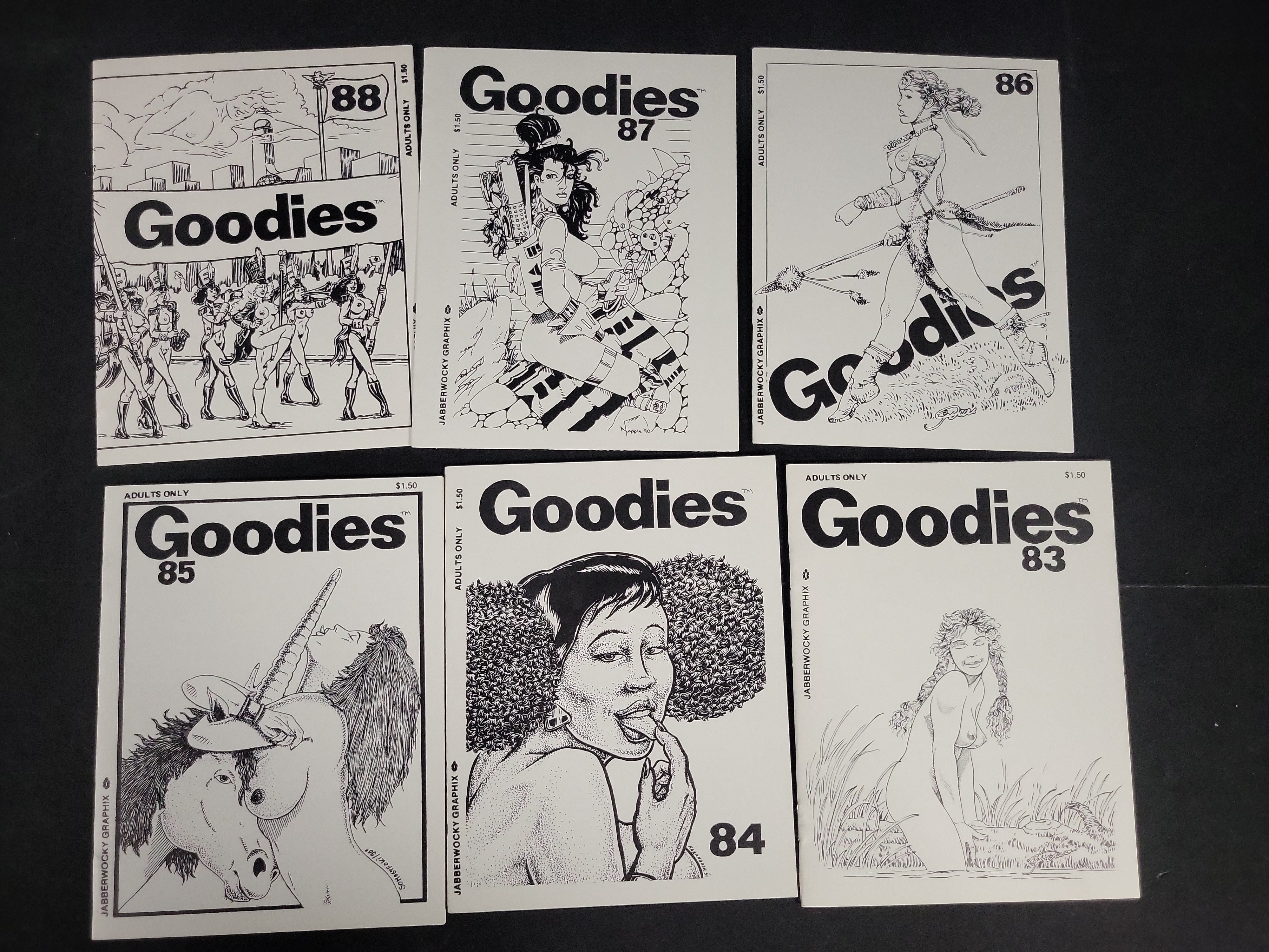 I03294 | Various Artists. A Group of Goodies Comic Book Pamphlets. Jabberwocky Graphix, circa 1989-1990.