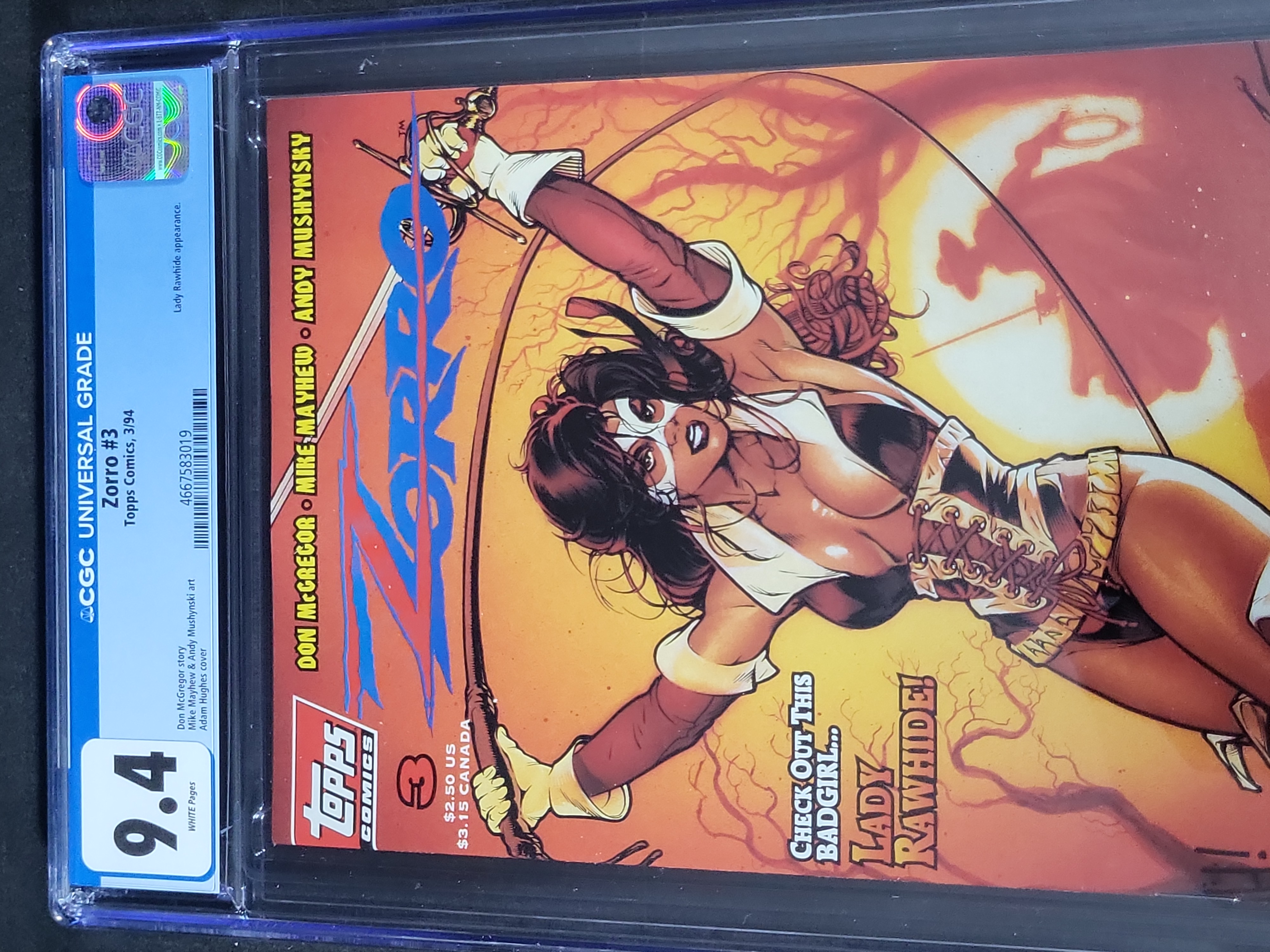 I03471 | McGregor, Don and Mike Mayhew. Zorro #3. Topps Comics, 1994. First Printing.