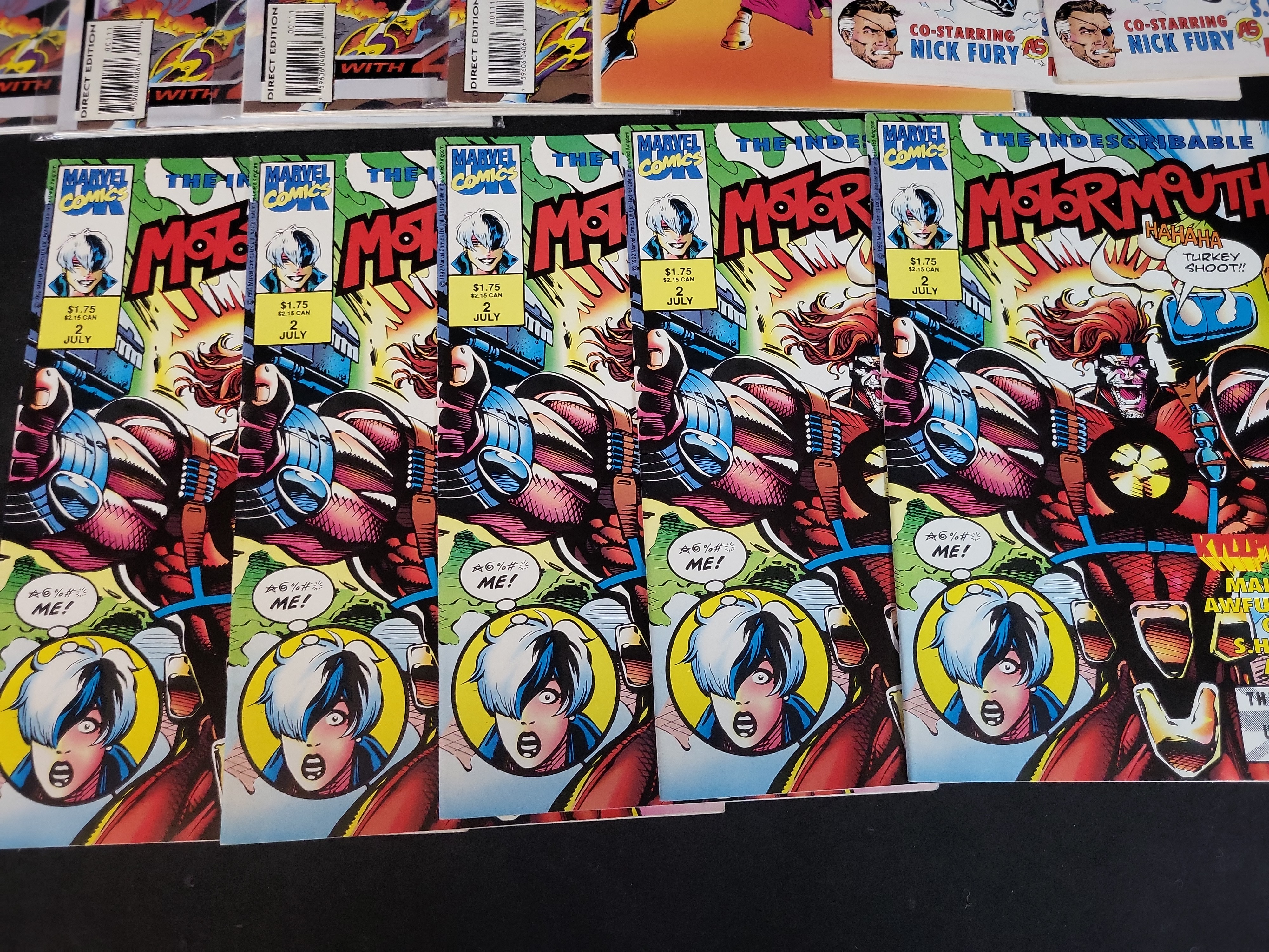 I03616 | Marvel Comics. A Collection of Marvel UK Comics including Motormouth and Gun Runner. Marvel, 1992-1994.
