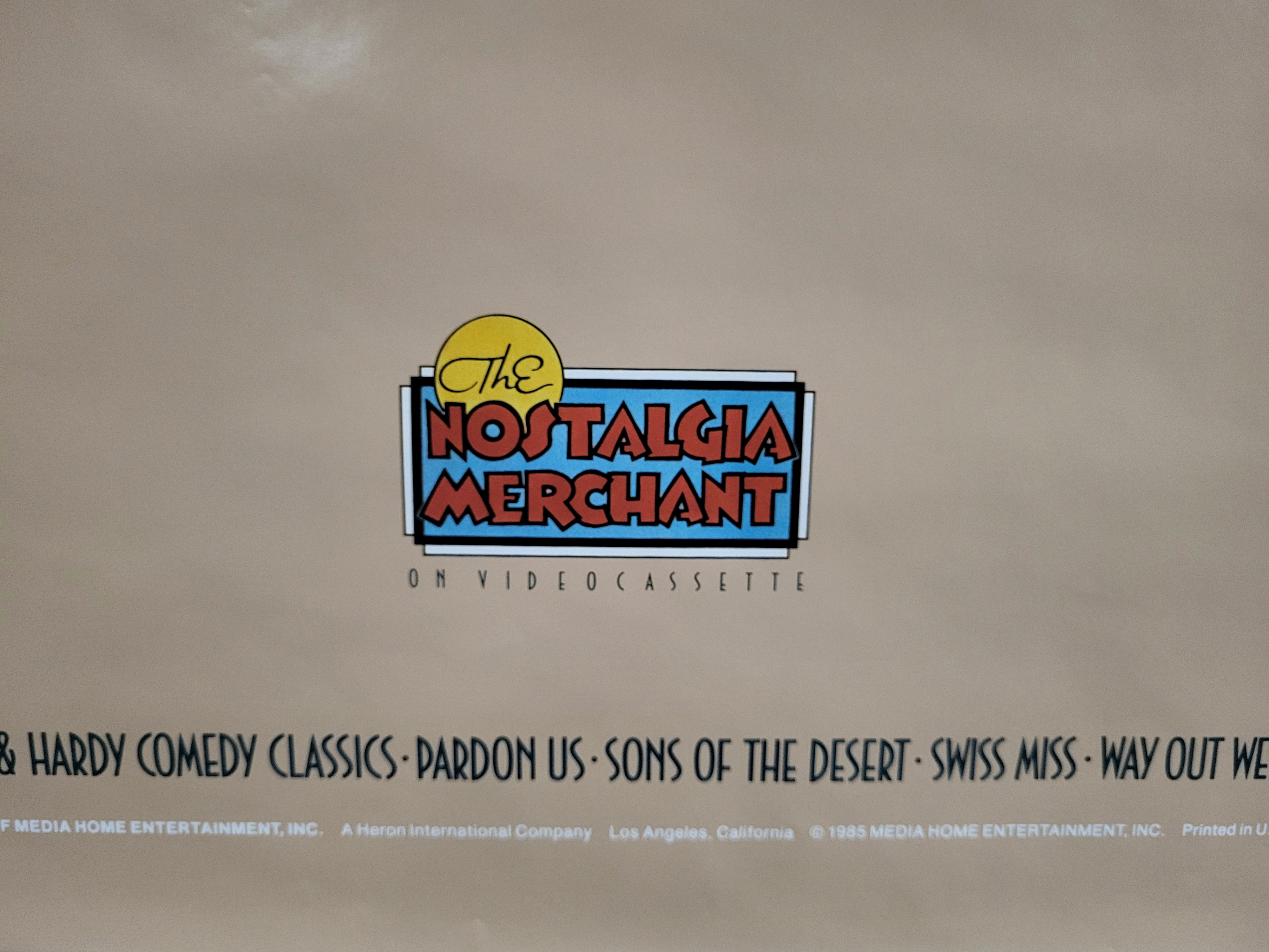 I00453 | 1985 Laurel and Hardy The Nostalgia Merchant Promotional Wall Scroll Poster by Nelson