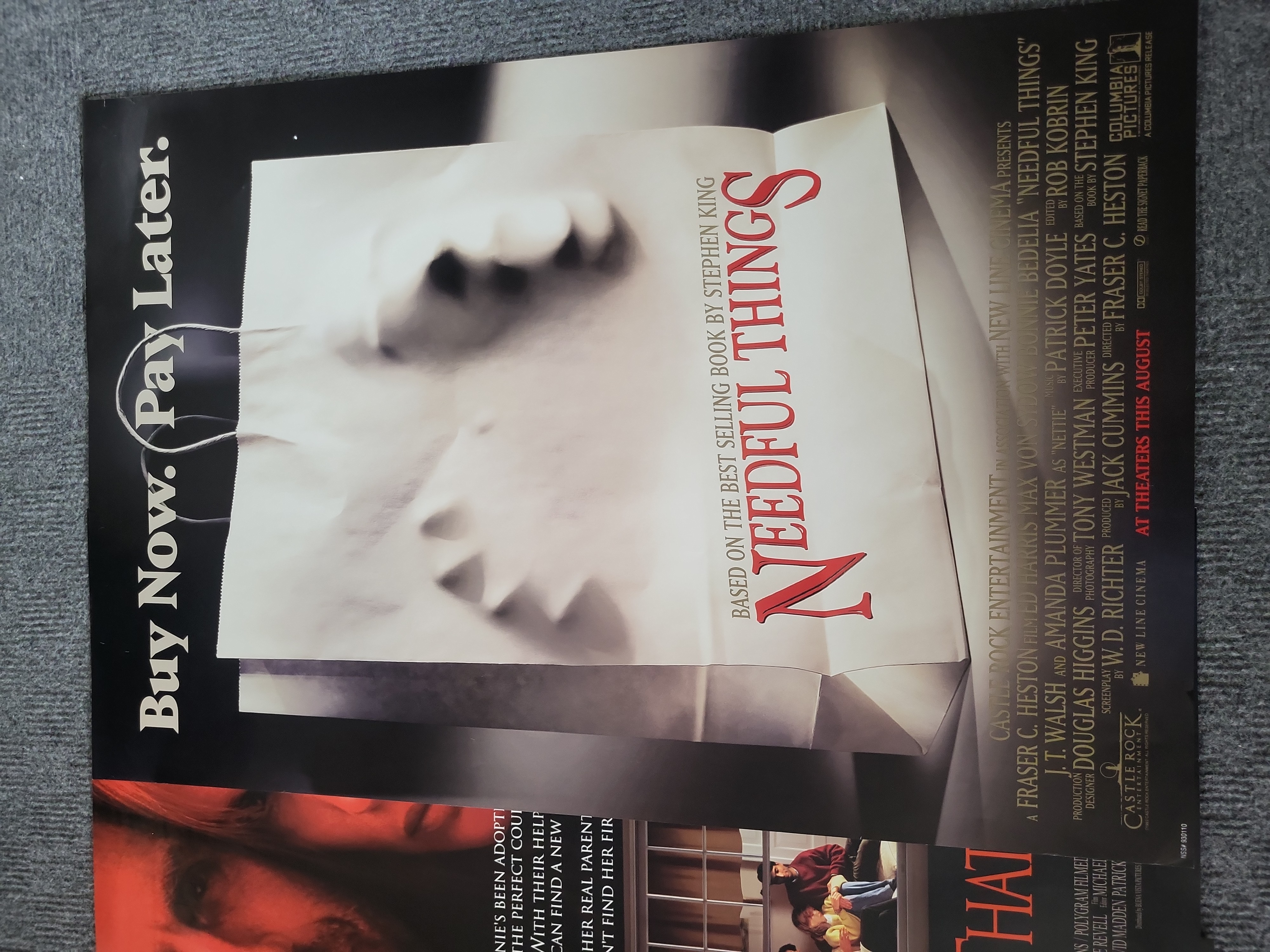 I02852 | Four Original Theatrical Movie Posters Including Needful Things and Deep Rising