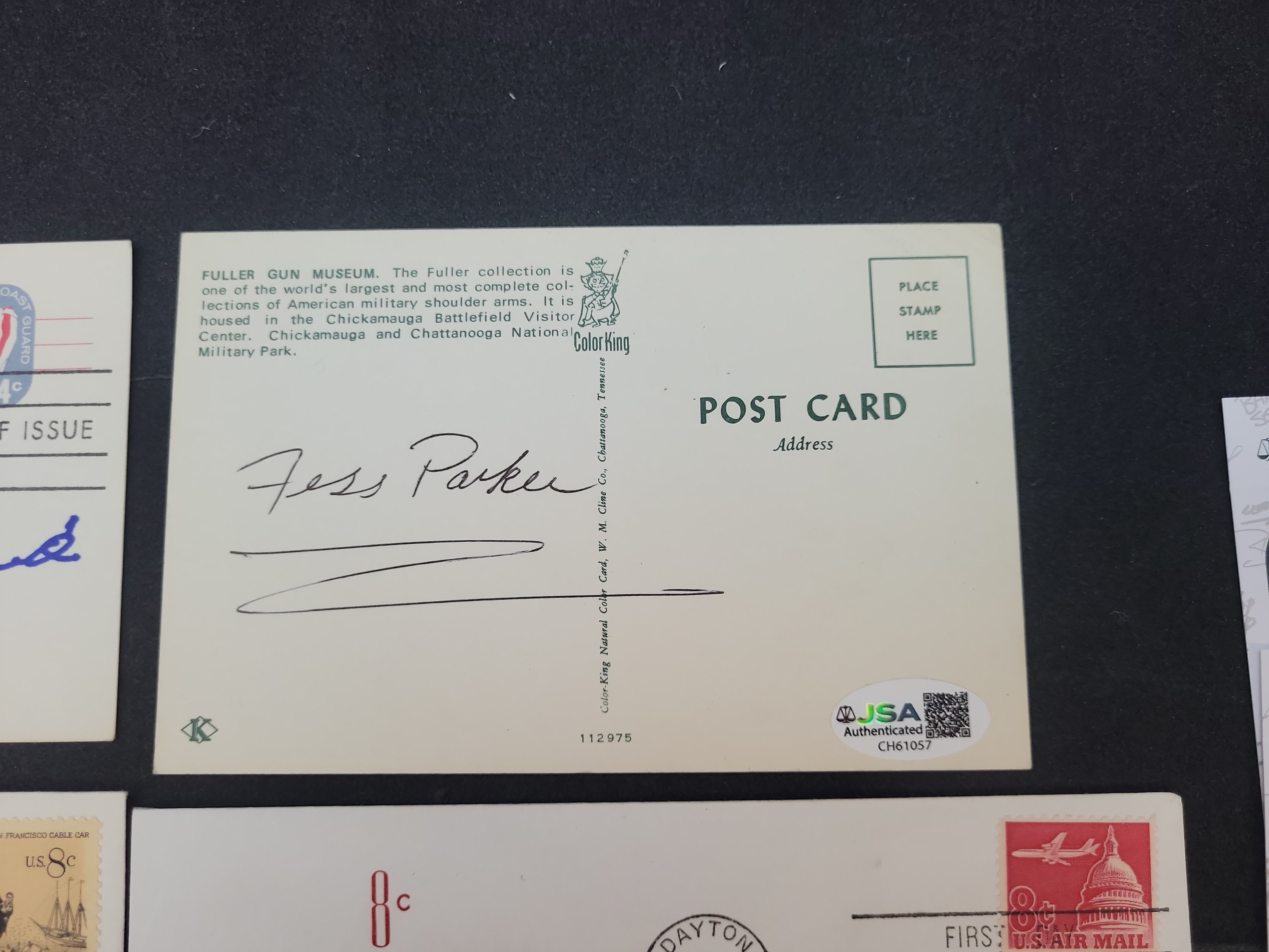 I03360 | A Collection of Eight Autographed First Day Covers and Vintage Postcards with JSA Certification
