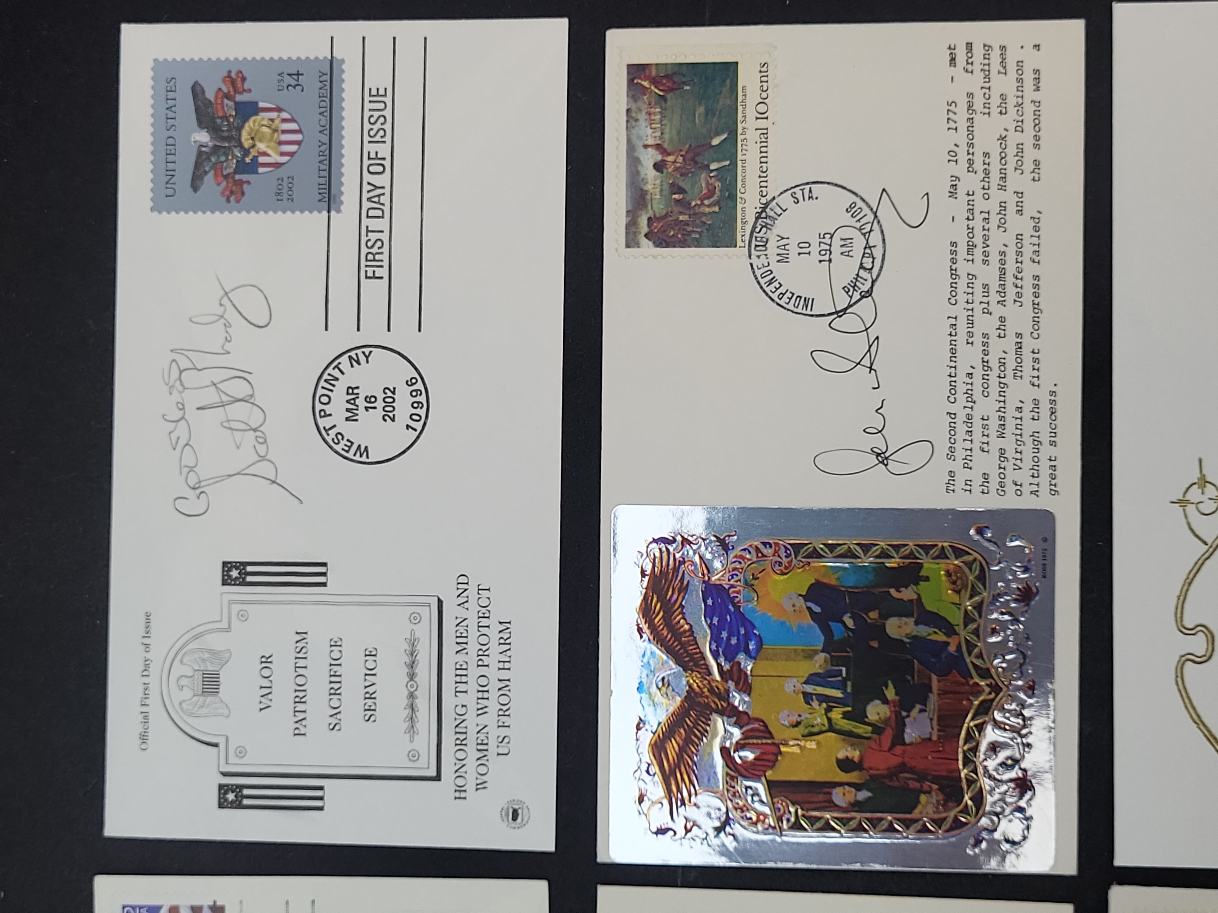 I03362 | Collection of (7) Autographed Envelopes, First Day Covers, and Postcards - Including Korean War Aces, John McCain, Tony Shalhoub, a