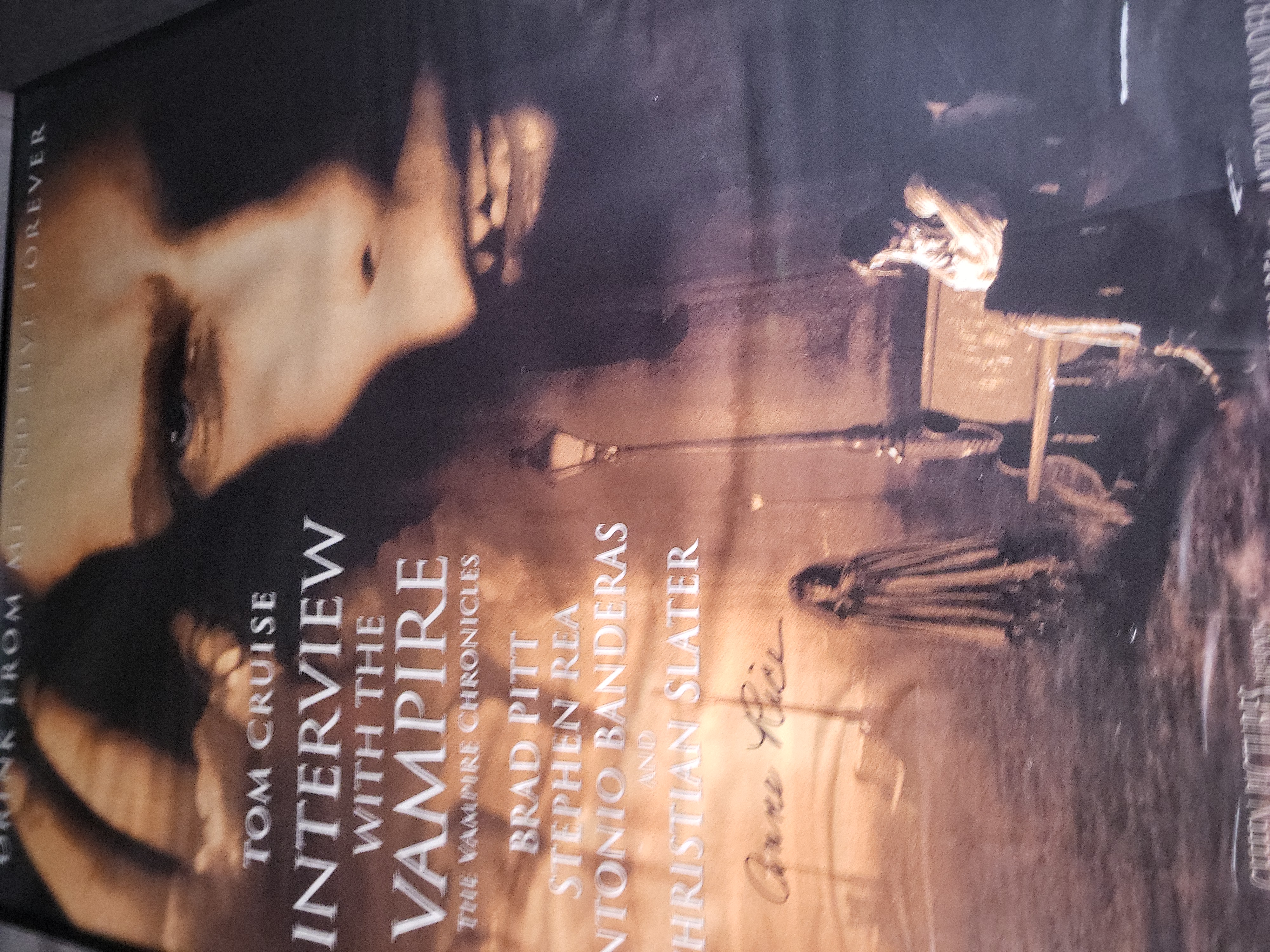 I03667 | Anne Rice Signed Interview with the Vampire 1994 Movie Poster
