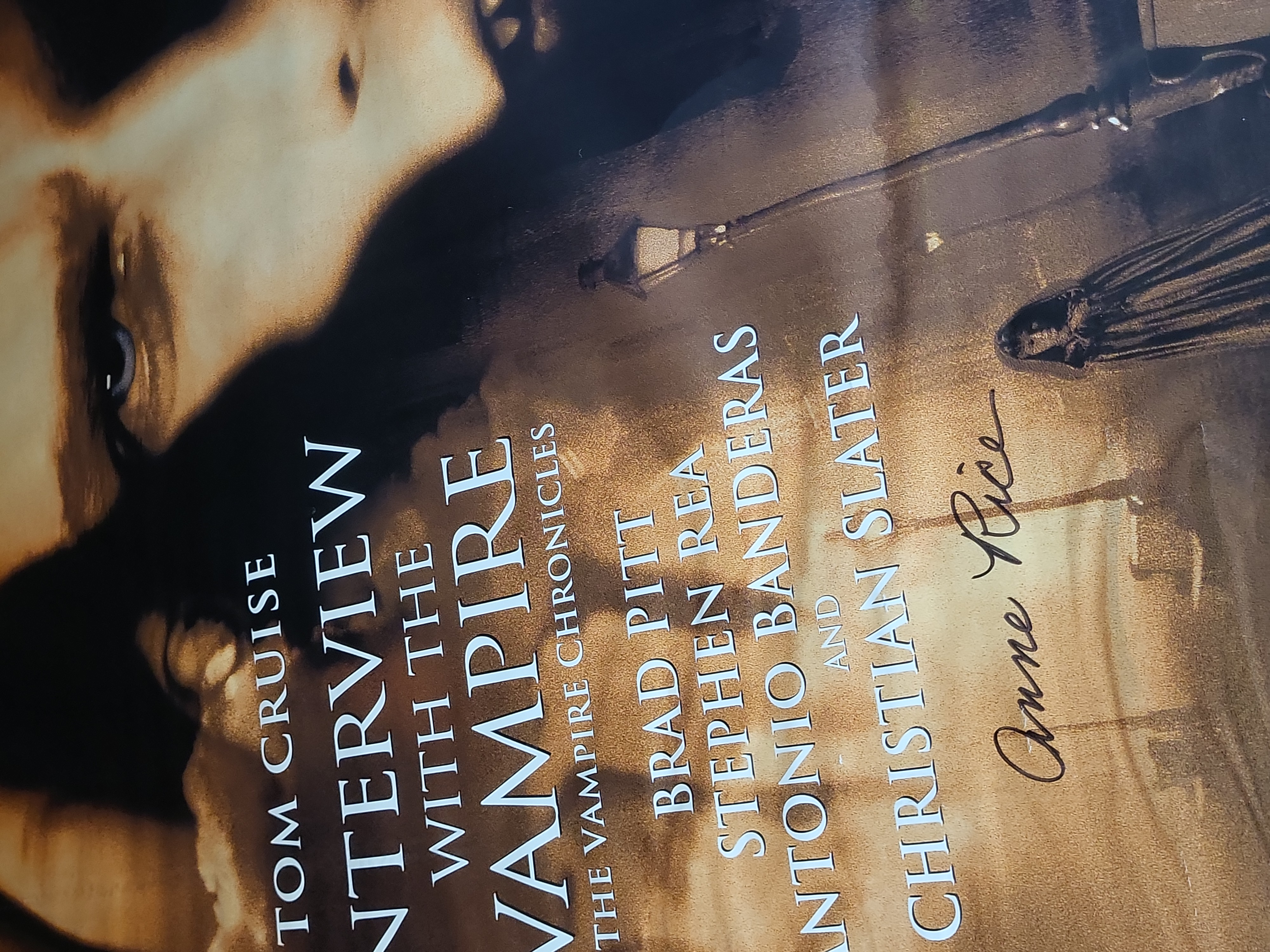 I03667 | Anne Rice Signed Interview with the Vampire 1994 Movie Poster